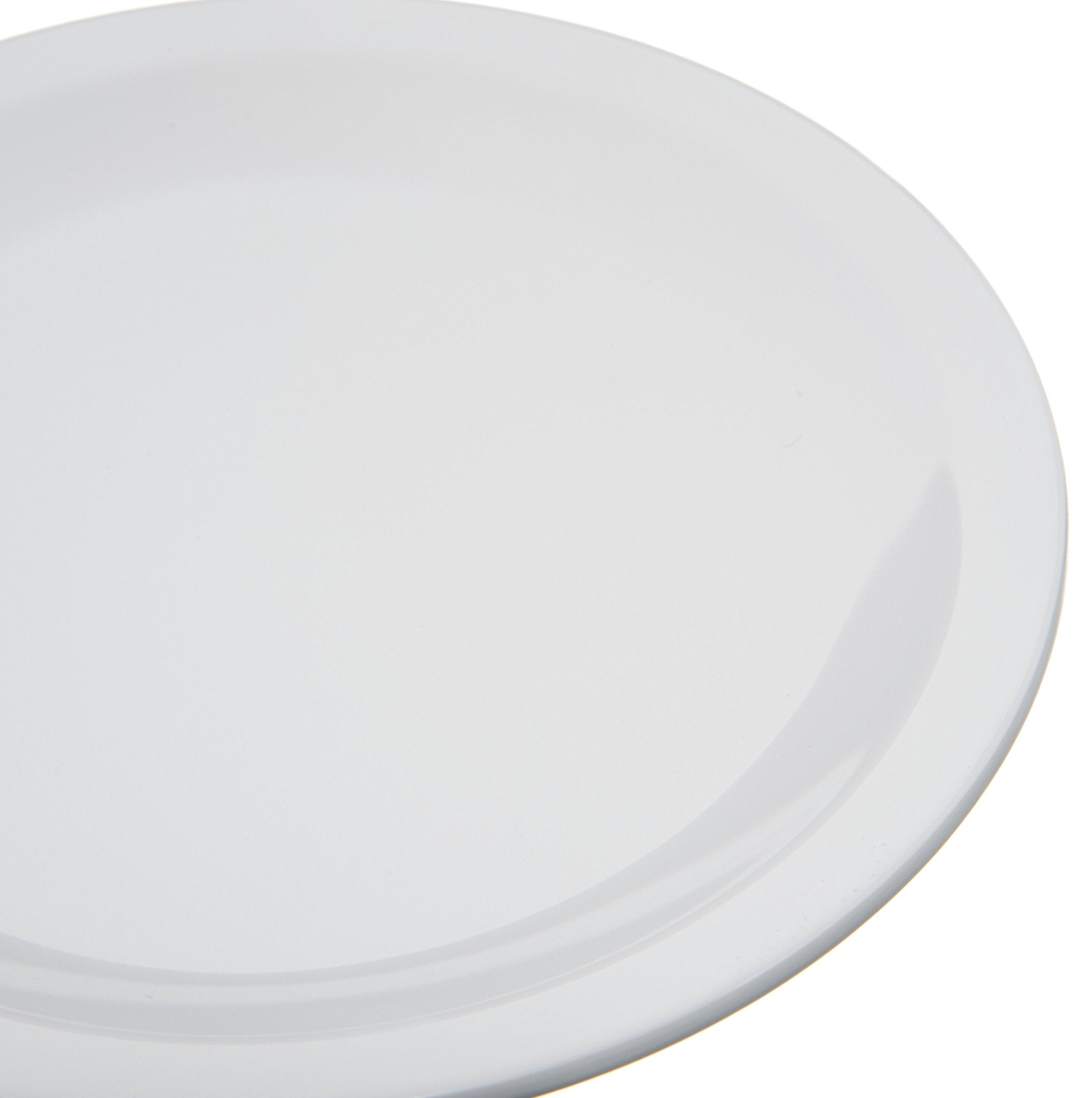 Carlisle Foodservice Products Kingline Reusable Plastic Plate Dessert Plate For Home And Restaurant, Melamine, 6.5 Inches, White
