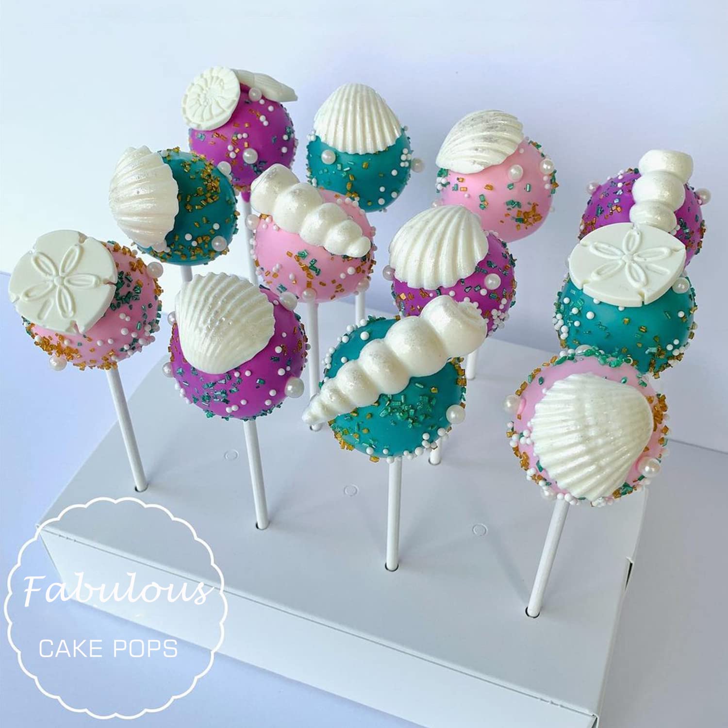 Seashell Silicone Molds, Aimeiki 5 Pack Marine Theme Cake Fondant Silicone Molds Seashell Conch Starfish Baking Molds For Decora