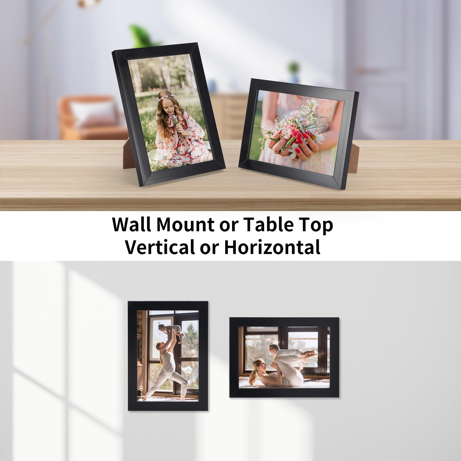 Giftgarden 20x27 Picture Puzzle Frame Black, Textured Metal Frame 27x20 for Poster Wall Display, Single