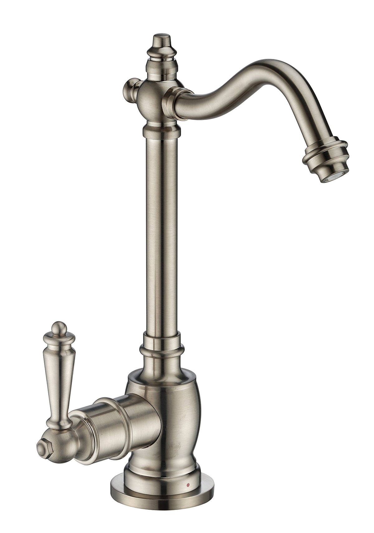 Whitehaus Collection Whfh-H1006-Bn Forever Hot Point Of Use Instant Water Faucet With Traditional Spout And Self Closing Handle,