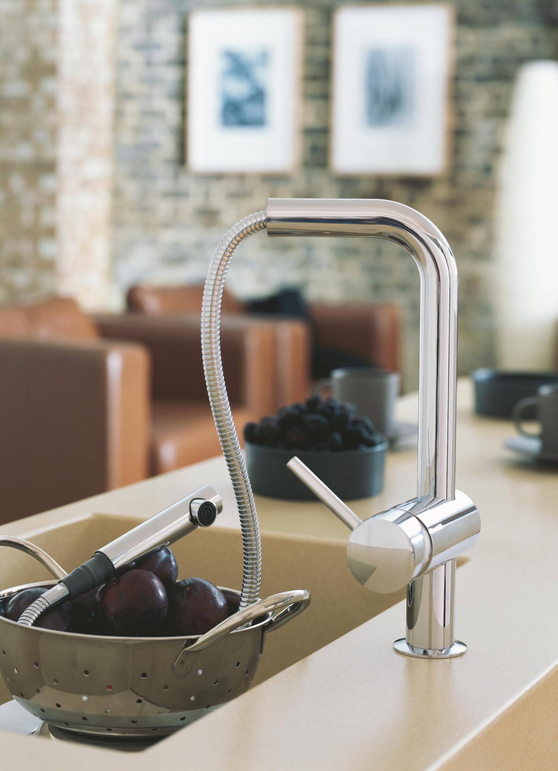 grohe 32168000 L-Spout Minta Single Lever Basin Mixer  chrome