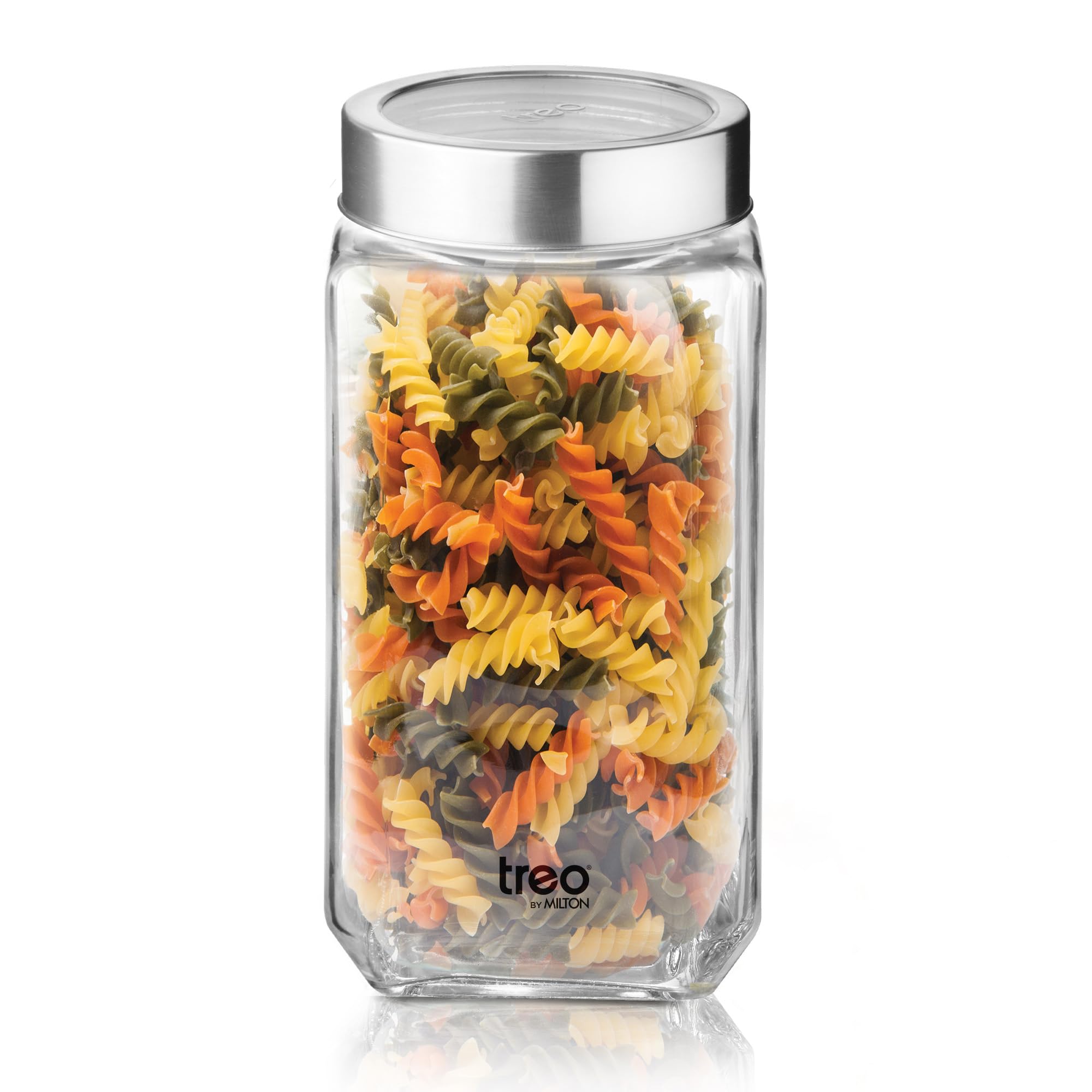 Treo By Milton Cube Airtight Storage Glass Container 1000Ml Food Grade Stackable & Modular Transparent Storage Organizer Jars Fo