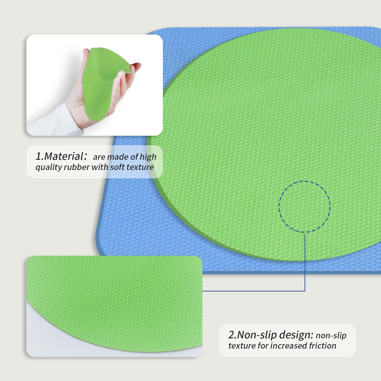 4Pcs Jar Gripper Pads, Multifunctional Rubber Jar Opener, Heat Insulation Pad Kitchen Coasters For Elderly Senior Suffering From
