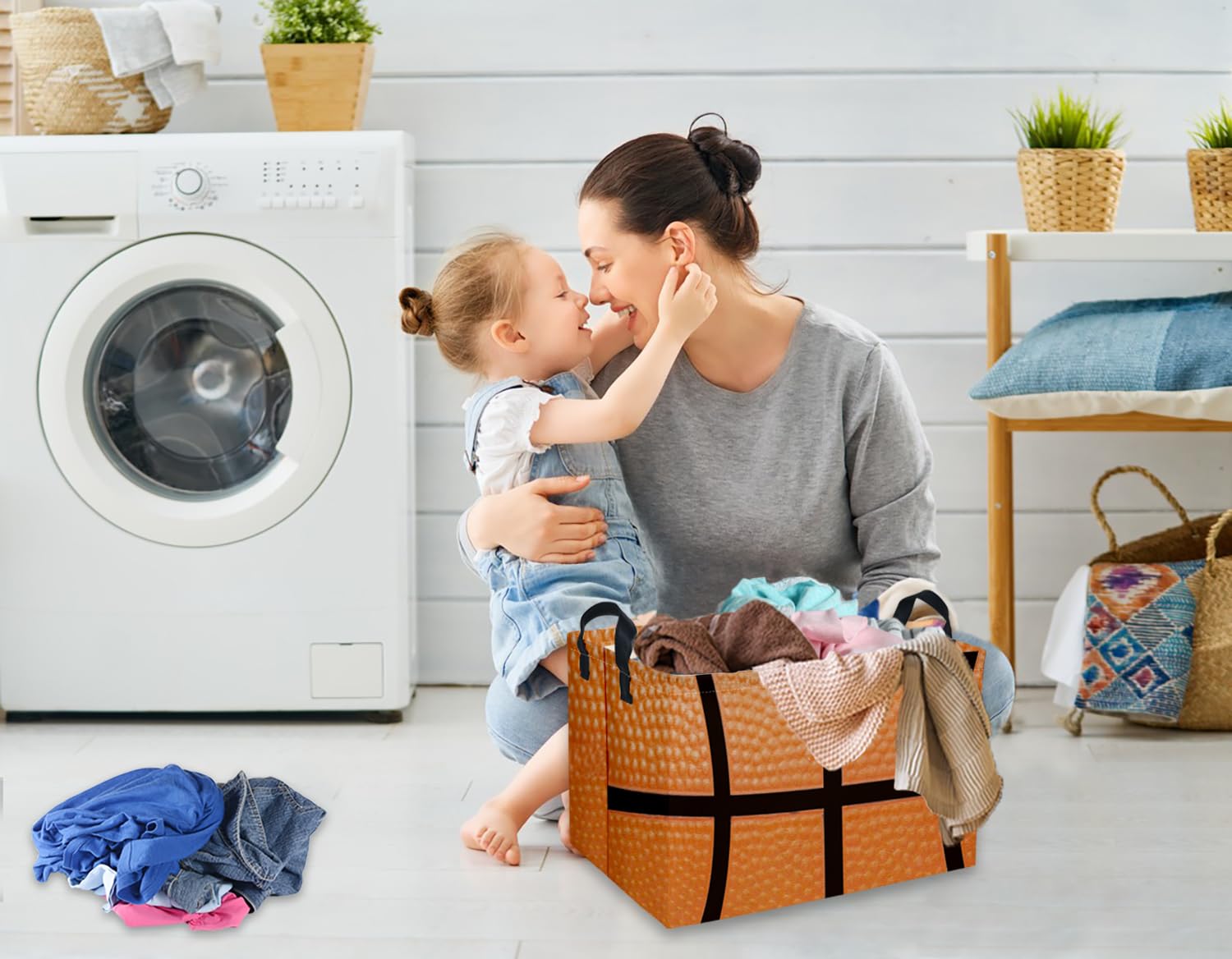 Ddbasket Rectangular Basketballs Baskets Gift Basket Empty Kids Storage Bins Baby Boy Basket Kids Toy Storage Bin Organizer Box