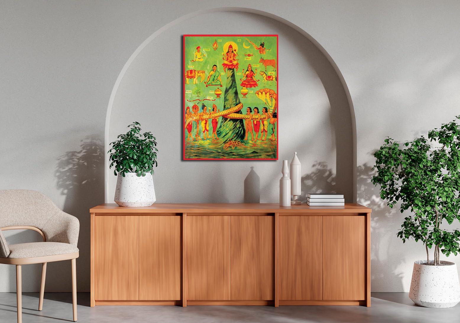 Namaste Home - Canvas Painting - Samudra Manthan - Modern Art - Abstract Art - Canvas Painting for Home and Office (Cotton Canva