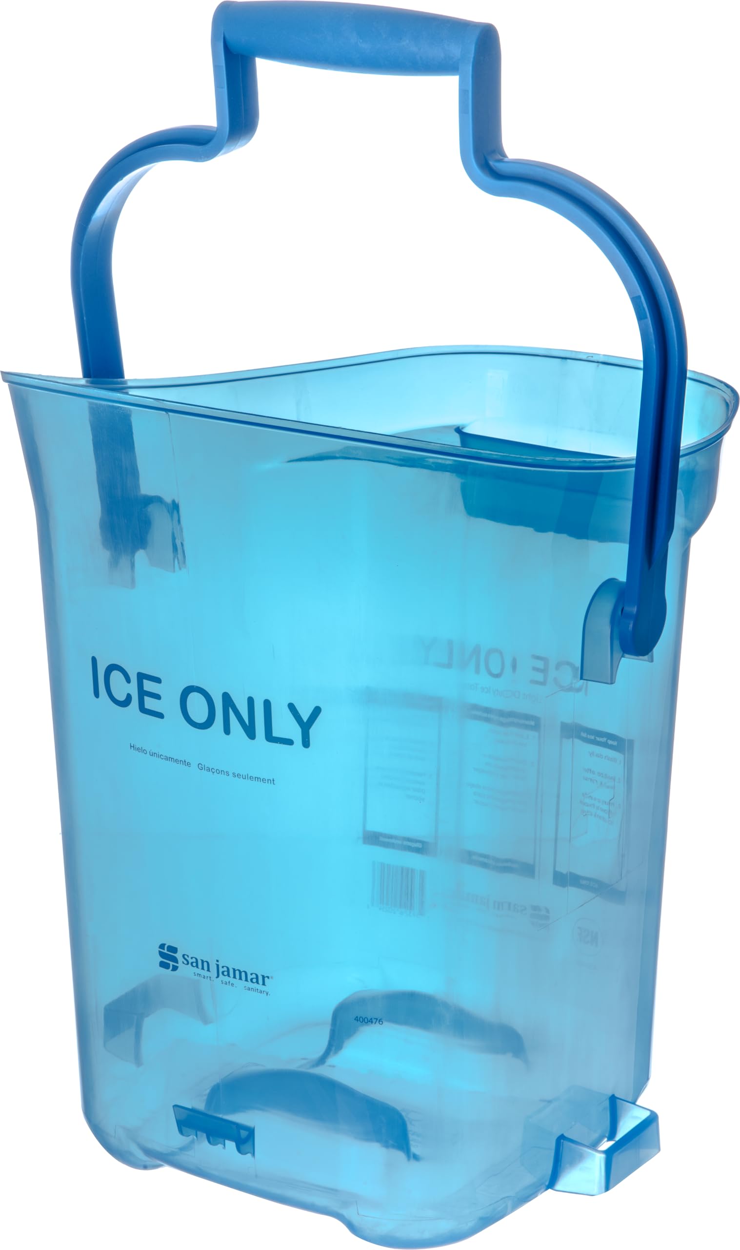 San Jamar Plastic Light Duty Ice Tote, 6 Gallons, Blue