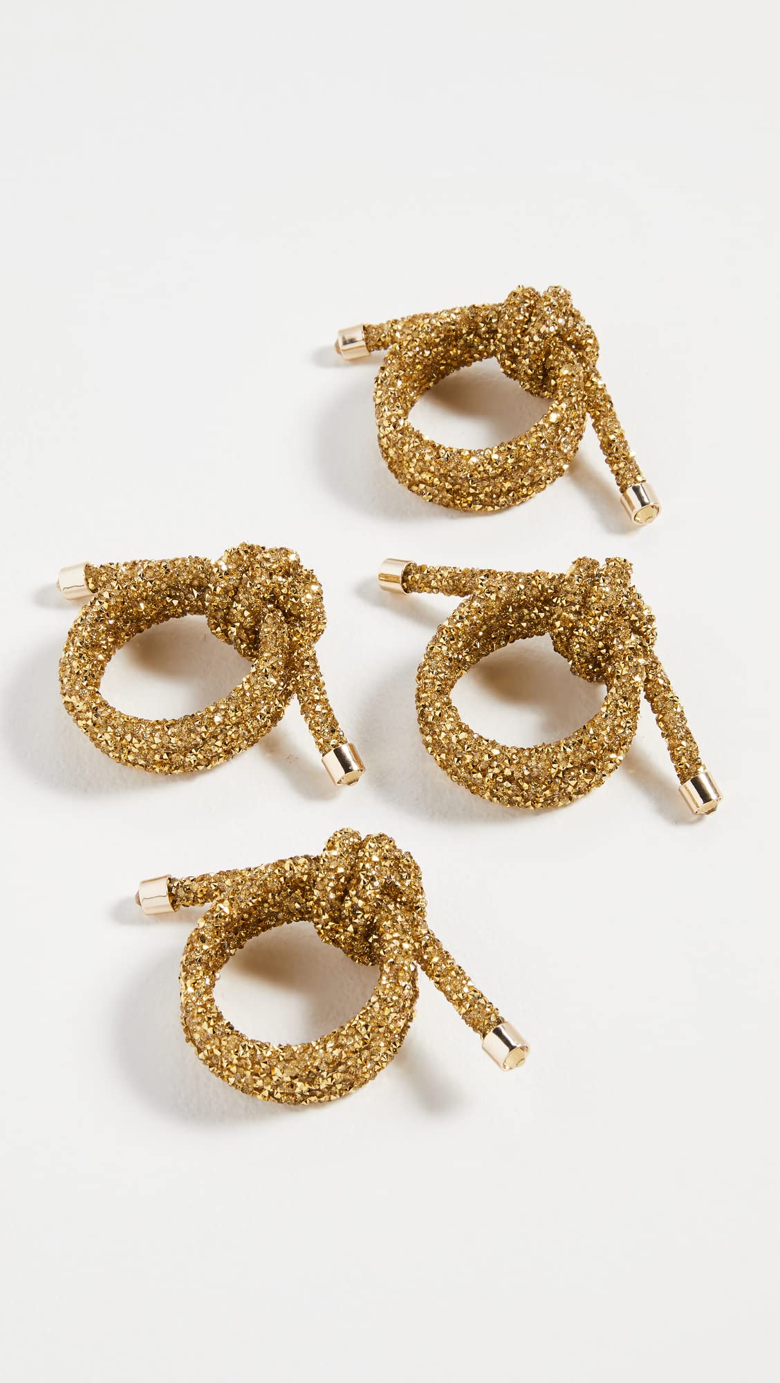 Kim Seybert Glam Knot Napkin Rings, Gold, One Size