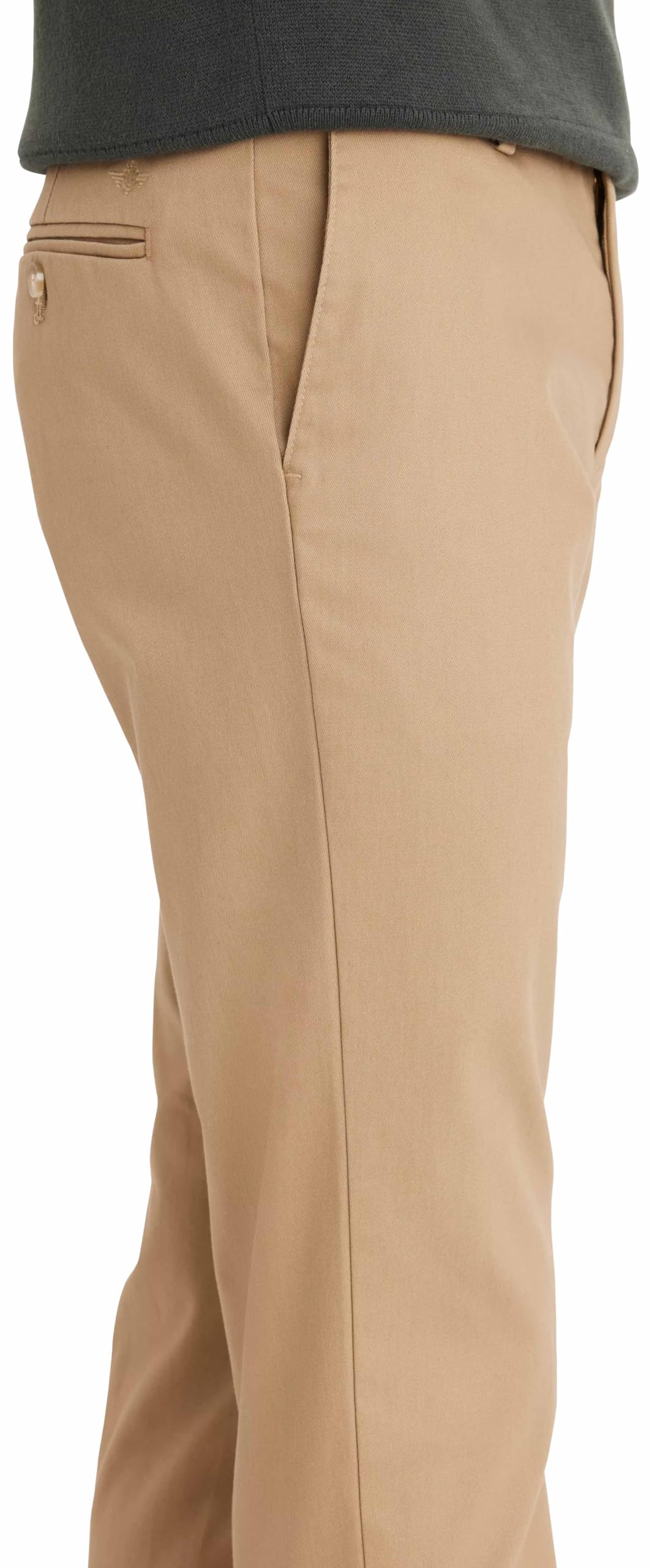 Dockers Mens Slim Fit Signature Khaki Lux Cotton Stretch Pants, New British Khakhi, 38W X 30L