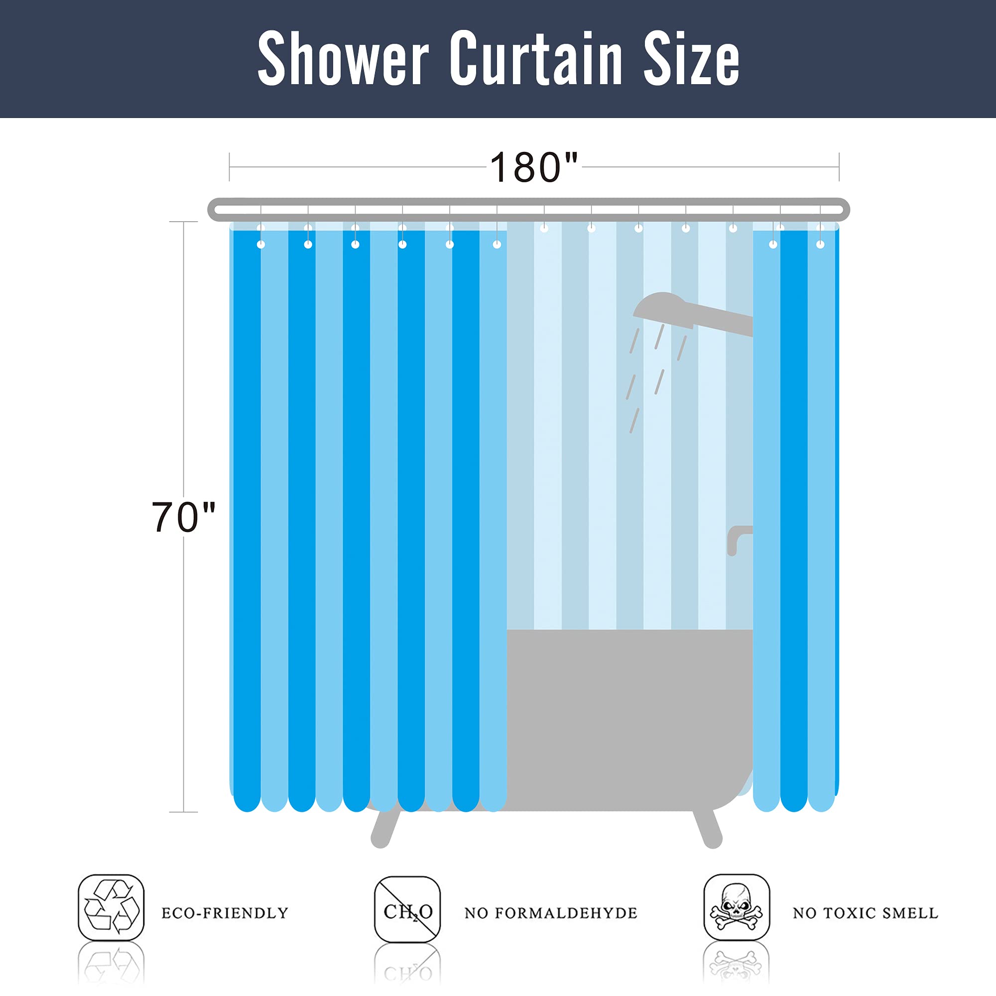 Riyidecor Clawfoot Tub Chevron Shower Curtain 180x70 Inch Bathtub All Around Wrap Around White Grey Gray Herringbone Round Freestanding Surround Oval Polyester Fabric Extra Wide with 32 Metal Hooks