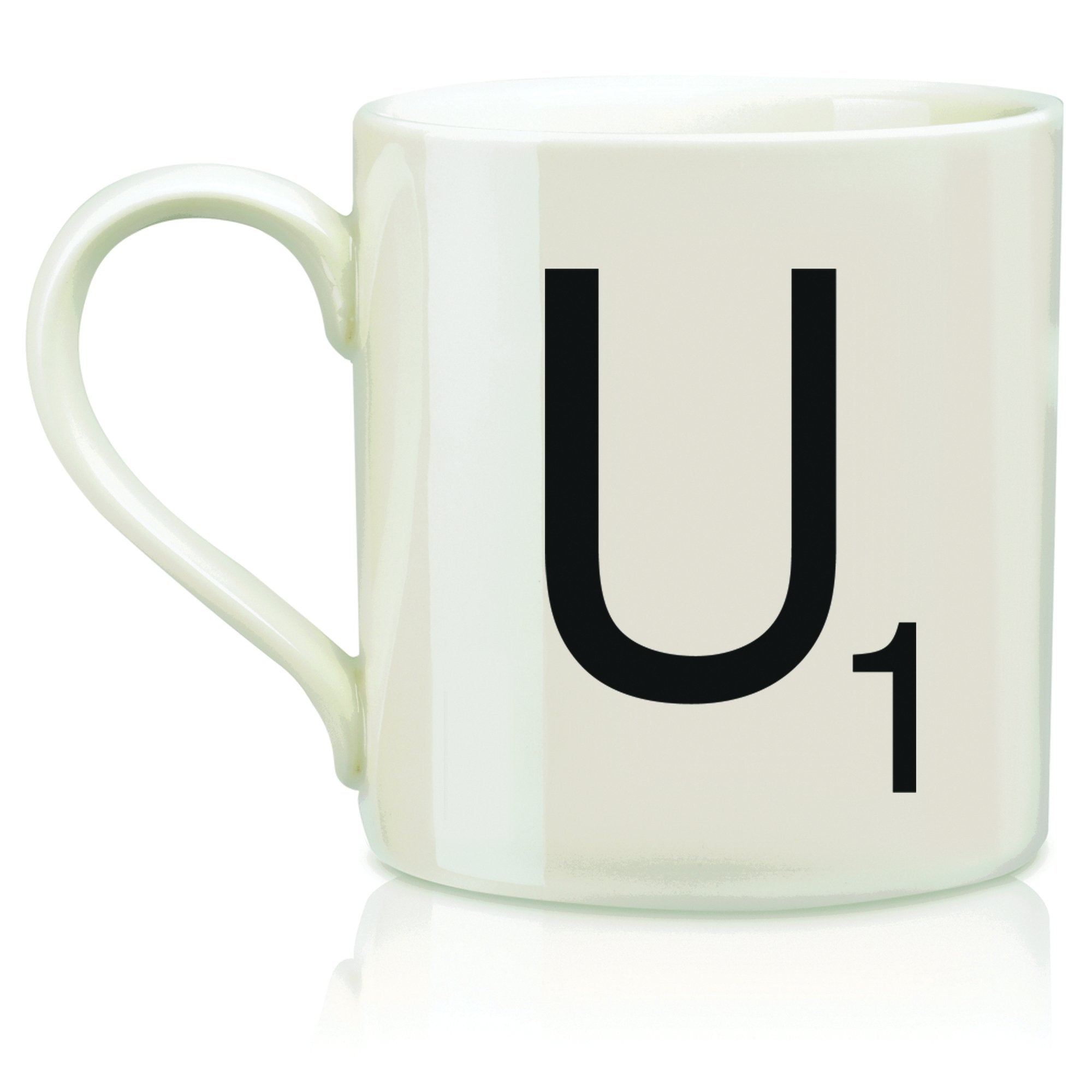 SCRABBLE Vintage Ceramic Letter ''U'' Tile Coffee Mug