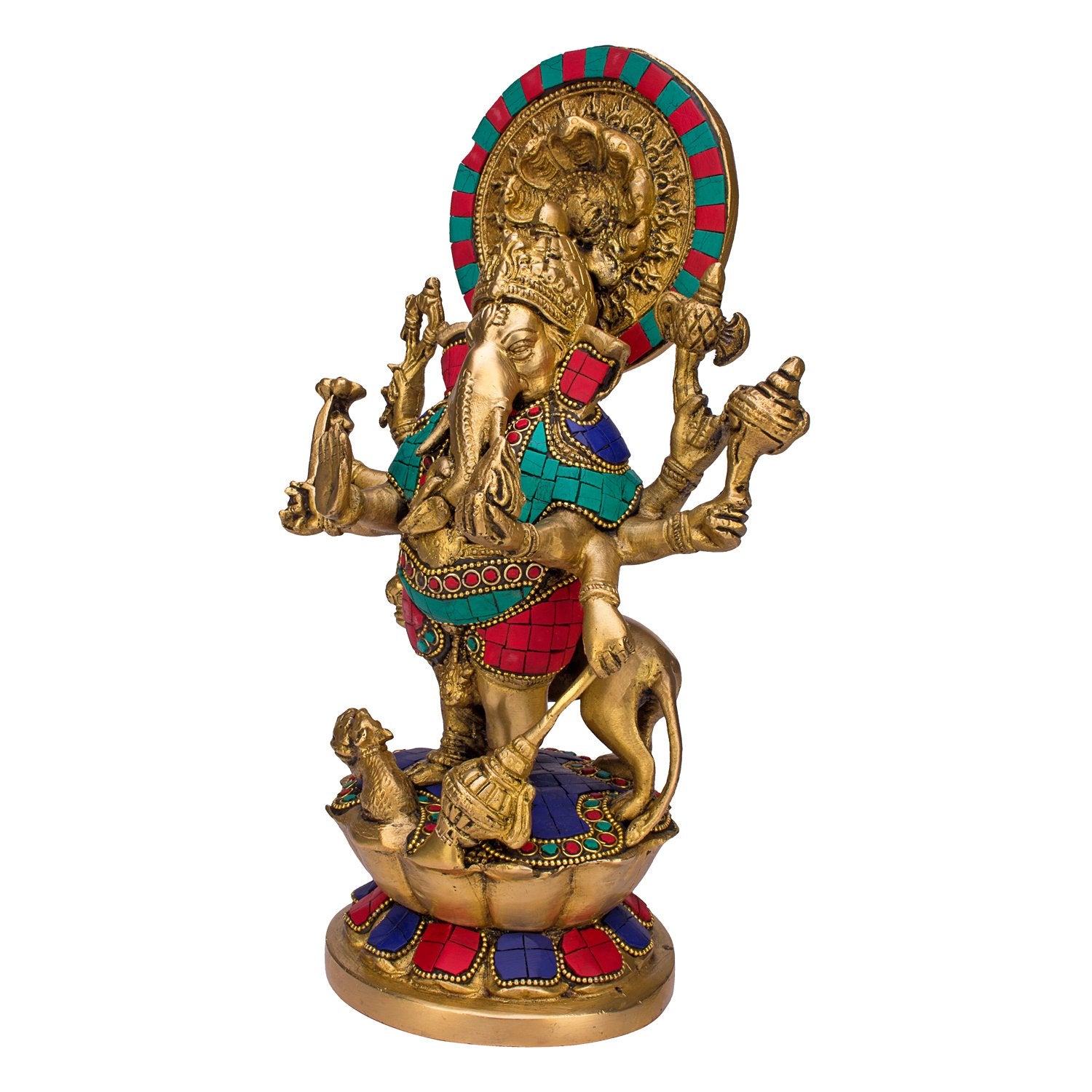 Kartique Brass Ganesha Bhagwan Idol Ganpati Murti Ganesh Chaturthi Statue Vinayaka For Home Dcor Diwali Gift Pooja Entrance Mand