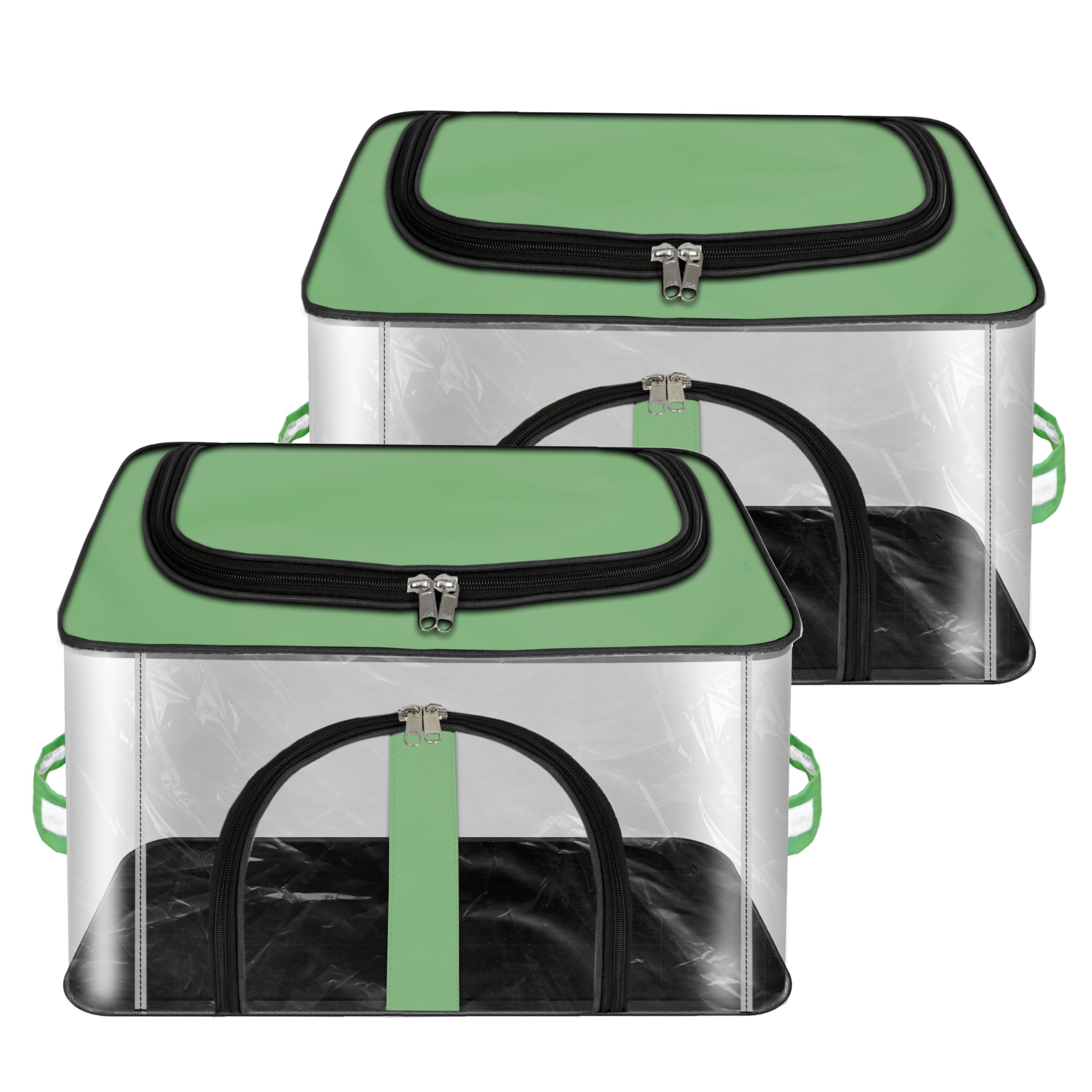 Storite 2 Pack Nylon 34 L Pvc Transparent Moisture Proof Storage Box For Clothes Closet Wardrobe Organizer For Clothes Saree Bag
