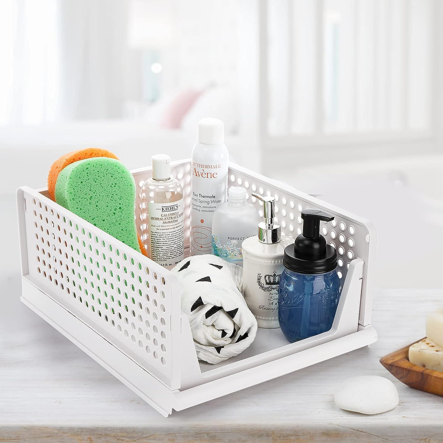 Leaffybezz Collapsible Wardrobe Foldable Stackable Drawer Organiser For Storage Plastic Shelf Divider For Folding Storage Cabine