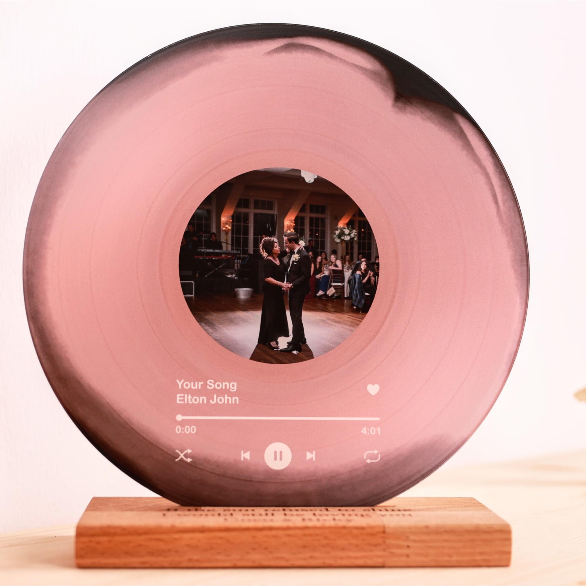 Personalized Vinyl Record With Photo - Custom Acrylic Song Plaque - Unique Gifts For Anniversary, Wedding, Birthday, Valentines