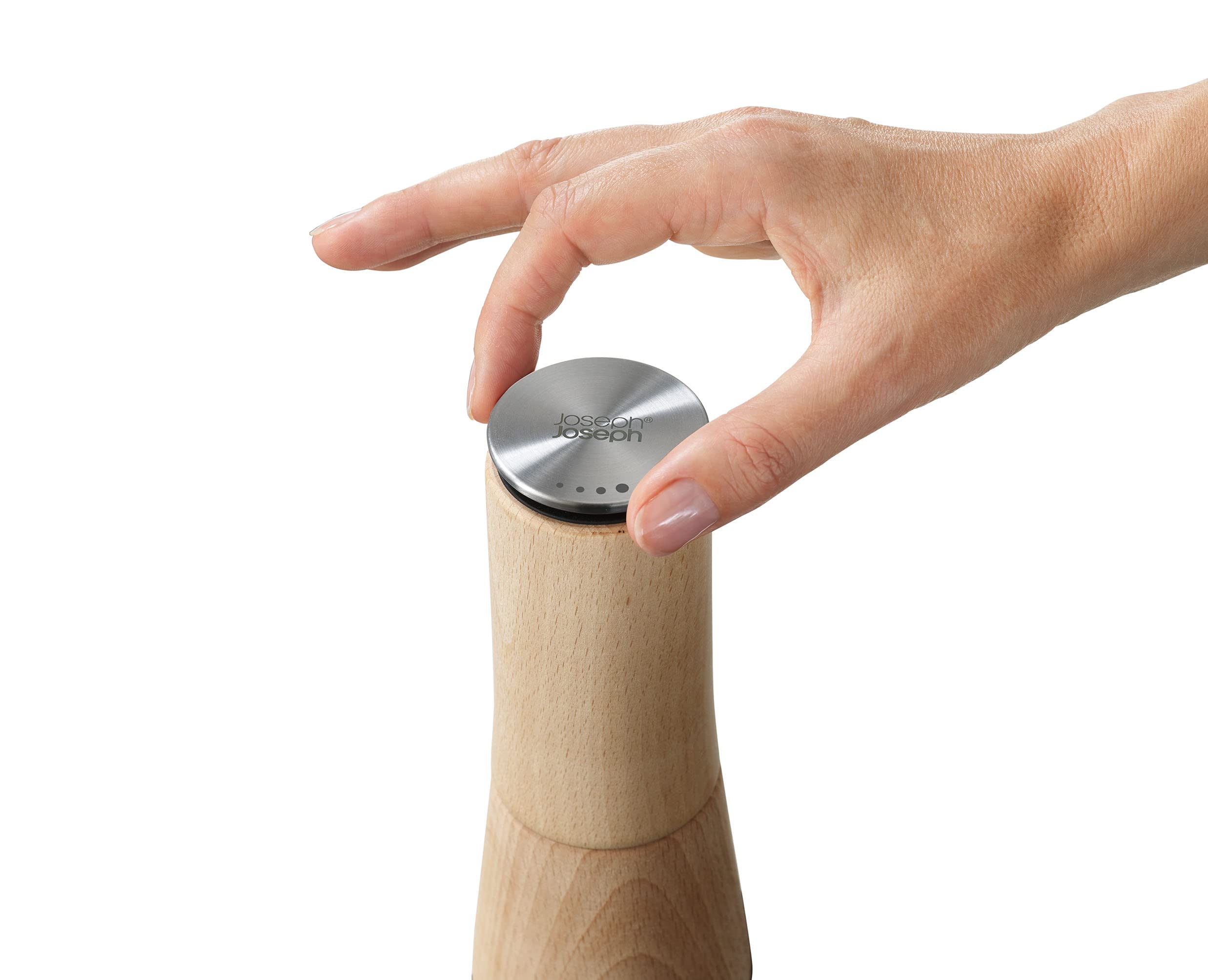 Joseph Joseph 20191 Milltop Wood Non-Spill Kitchen Salt Mill, Wood