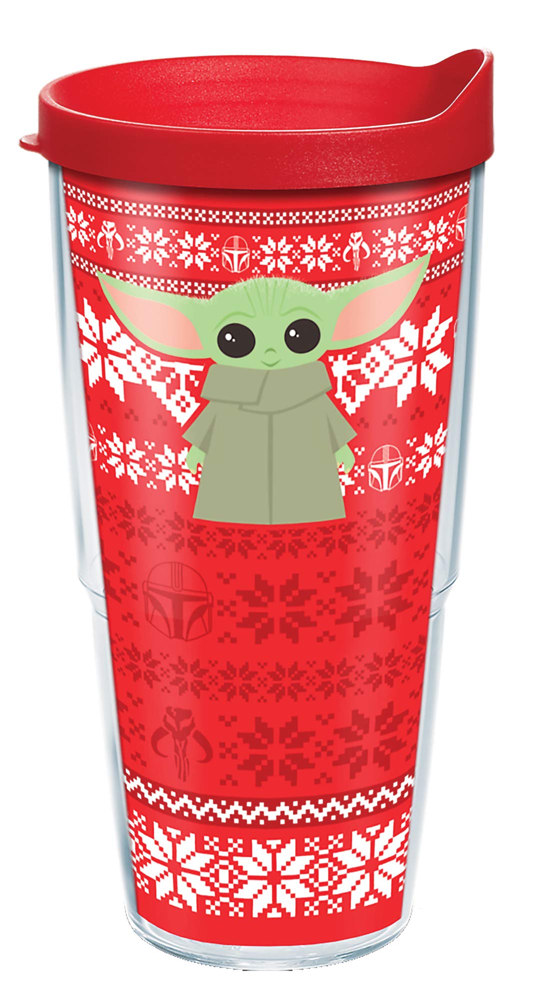 Tervis Star Wars The Mandalorian Christmas Holiday Sweater Made in USA Double Walled Insulated Tumbler Travel Cup Keeps Drinks C