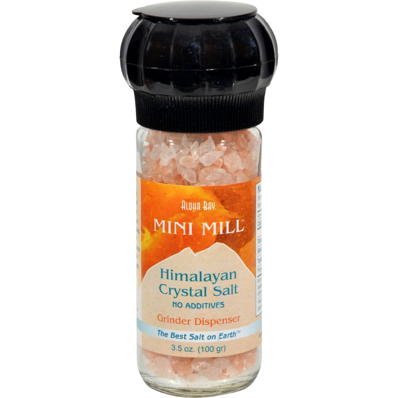 Mini Mill Crystal Salt With Grinder 3.5 Ounce (100 Grams) Salt
