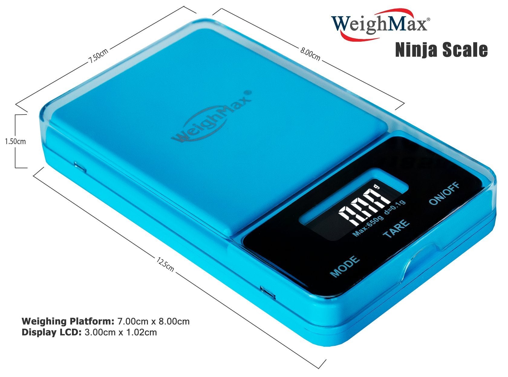 Weighmax Nj650-Blue Dream Series Digital Pocket Scale, 650 By 0.1 G, Blue