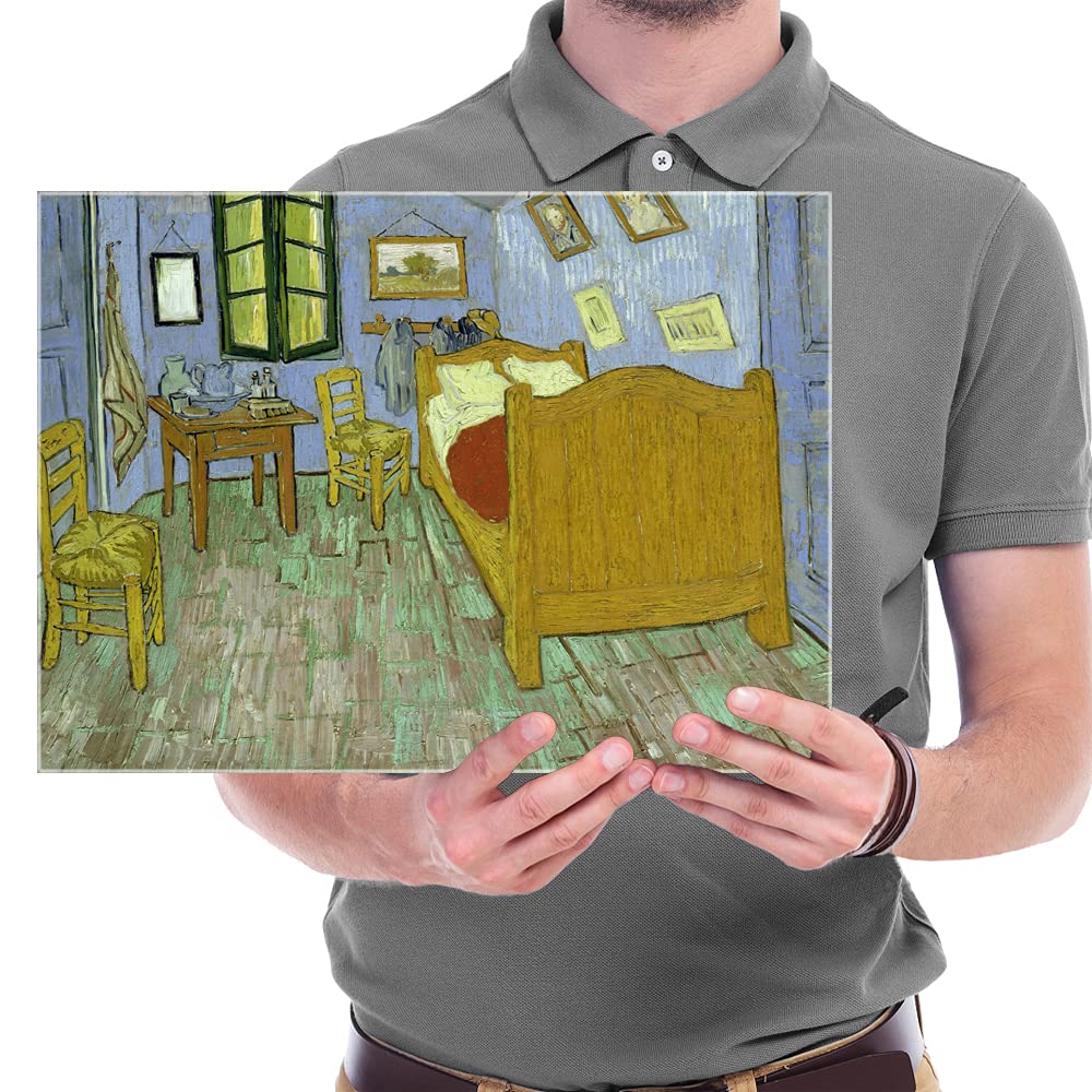 Wieco Art The Bedroom at Arles Classic Canvas Prints Wall Art of Van Gogh Famous Oil Paintings Reproduction for Bathroom Home Office Decorations Modern Stretched and Framed Abstract Pictures Artwork