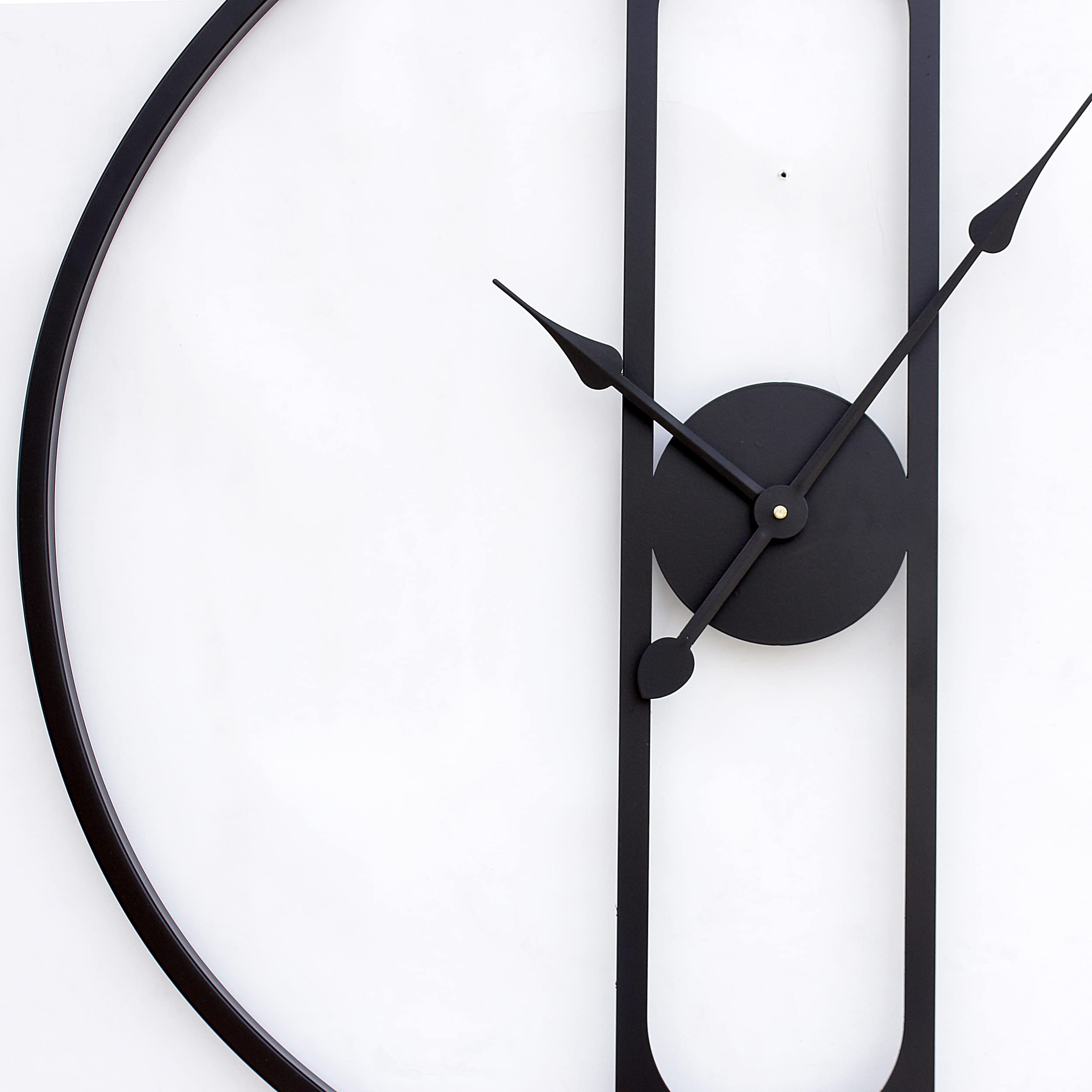 Craftter Home Decor Elegant Design Metal Analog Wall Clock | Clocks For Bedroom Living Room Hall Office Wall (24 Inch_Black)
