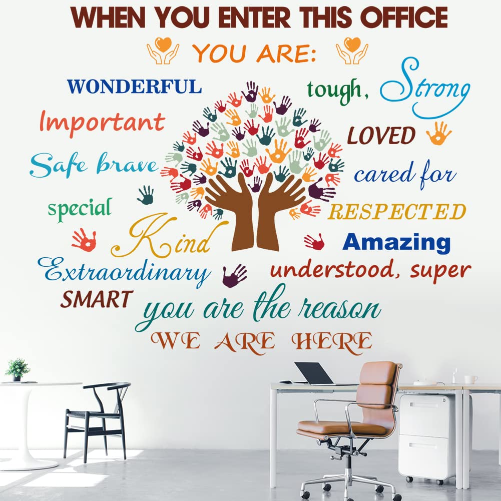 Office Wall Stickers Inspirational Quotes Decals Peel And Stick Motivational Wall Decals Colorful Motivational Lettering Office