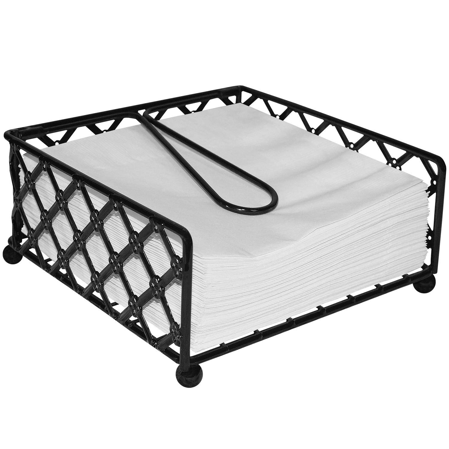 Blue Donuts Lattice Collection Napkin Holder - Napkin Holders For Tables, Dining Table Napkin Holders For Kitchen, Flat Napkin H