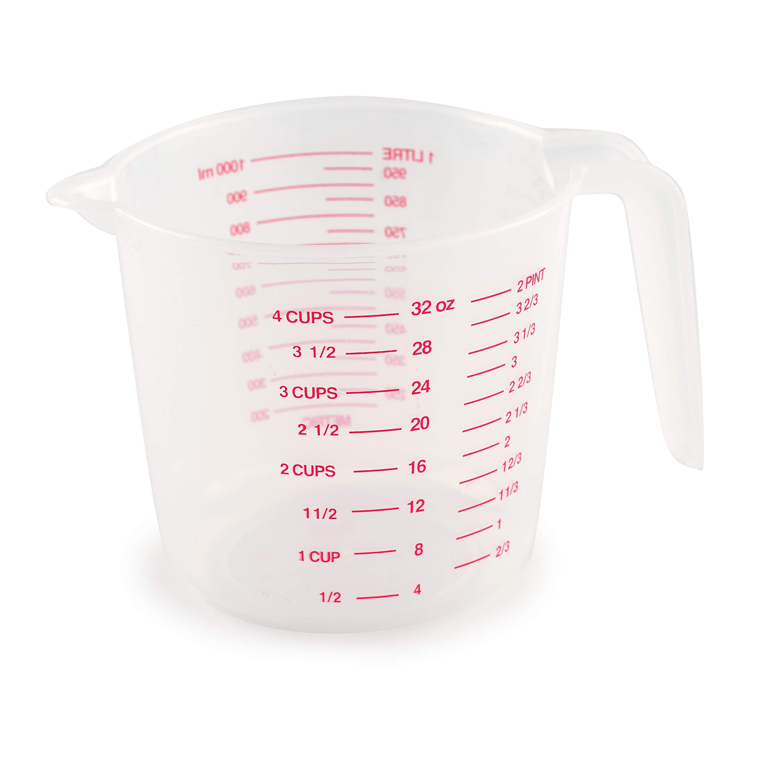 Norpro 4-Cup Capacity Plastic Measuring Cup, Multicolor