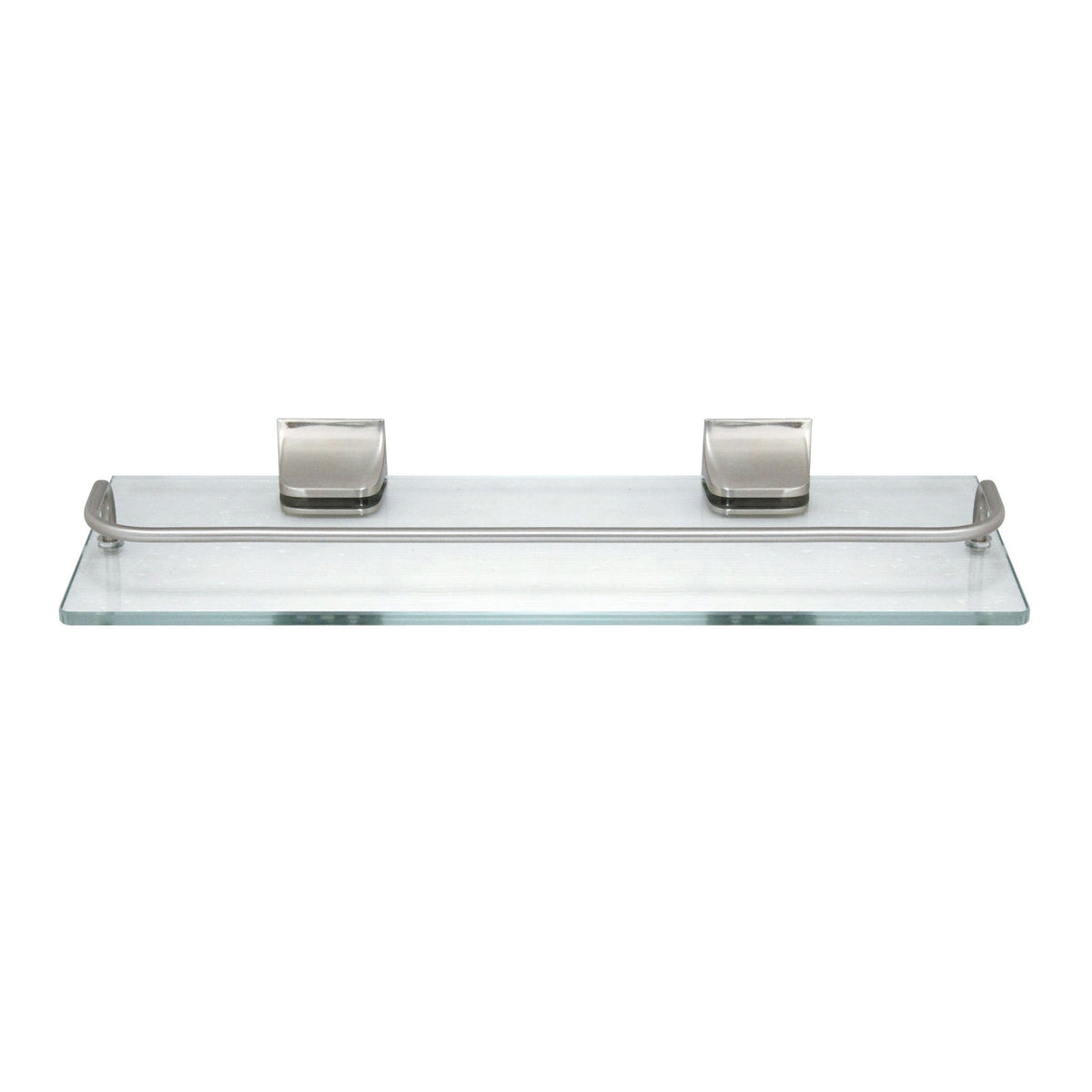 Modona Glass Wall Shelf With Rail - Polished Chrome - 5 Year Warrantee