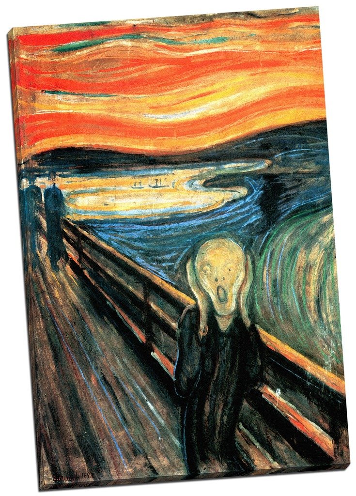 Panther Print Edward Munch The Scream Canvas Print Picture Wall Art Large 30X20 Inches