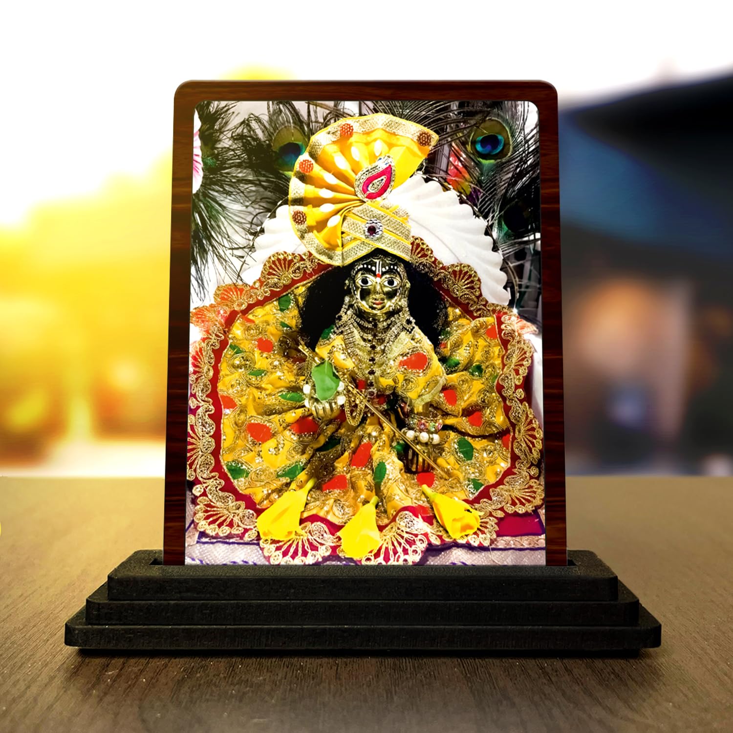 Tinywalk Car Dashboard Idol Figurine Showpiece Bihari Lal Ji | Divine Blessing Sculpture For Car, Home & Temple | Multicolor Spa