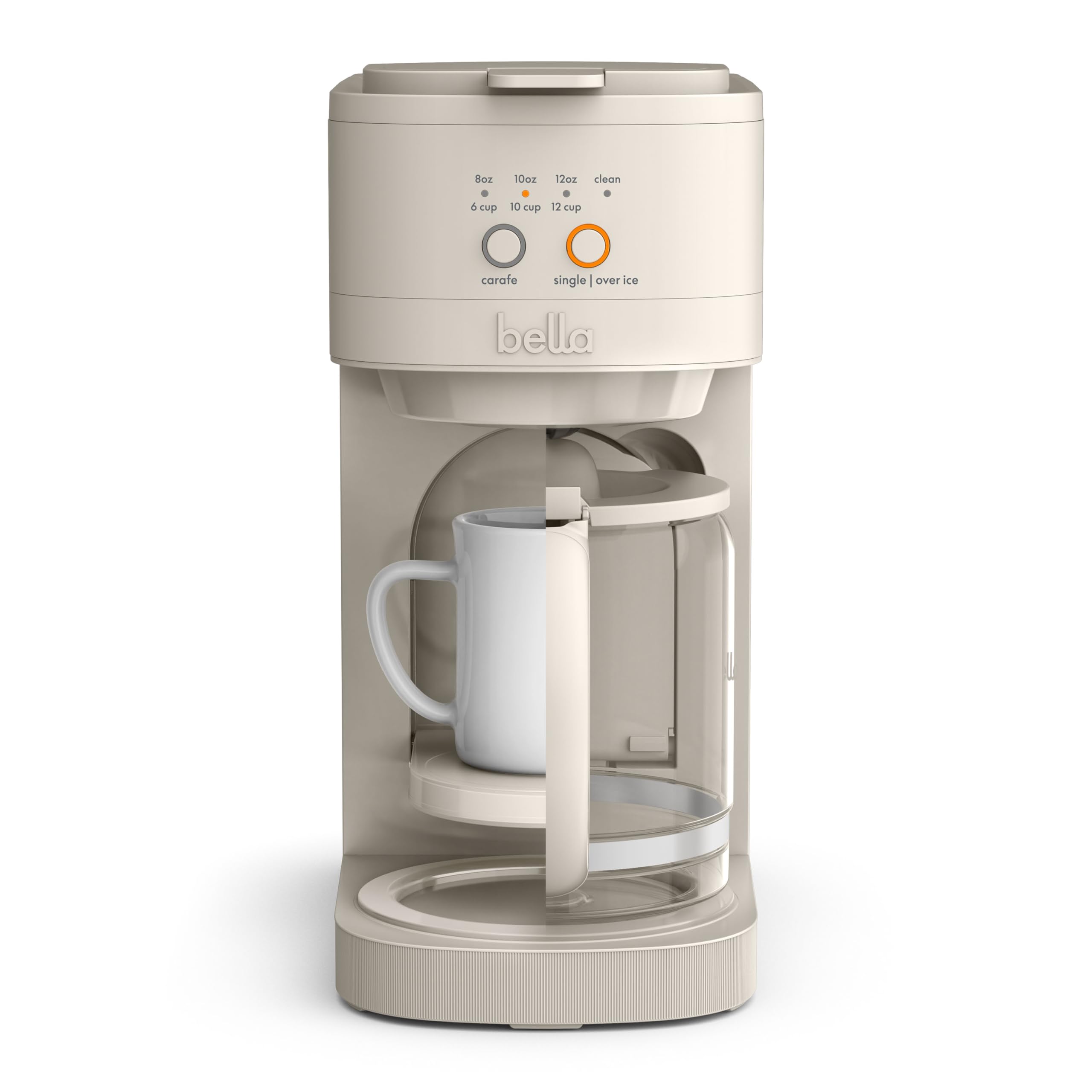 bella VersaBrew 2in1 Coffee Maker, Fitsanywhere Kitchenware, Brew 3 Sizes Carafes & Single Serve Cups, Dishwasher Safe Reusabl