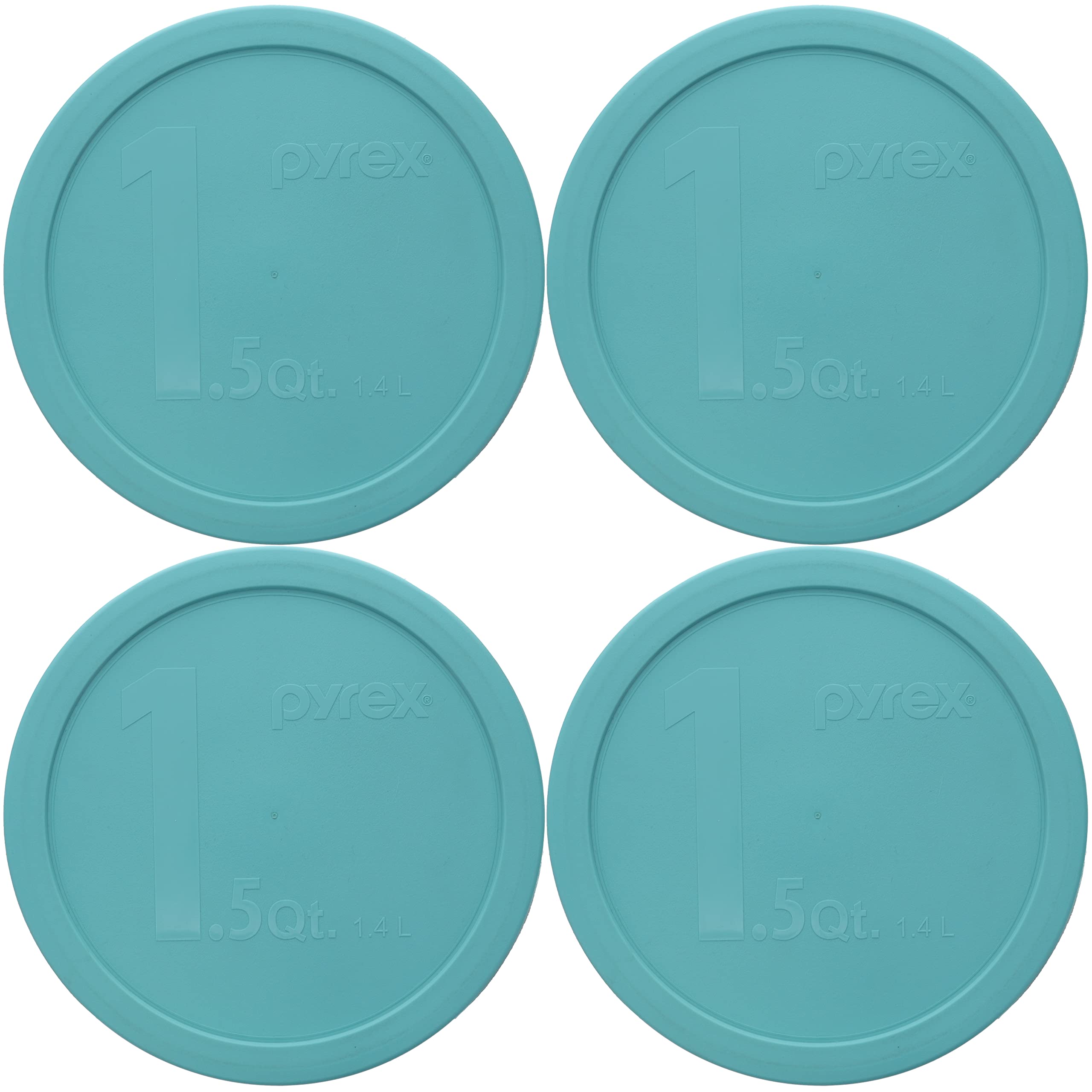 Pyrex 323-Pc 1.5Qt Sun Bleach Turquoise Replacement Mixing Bowl Lids (4-Pack)