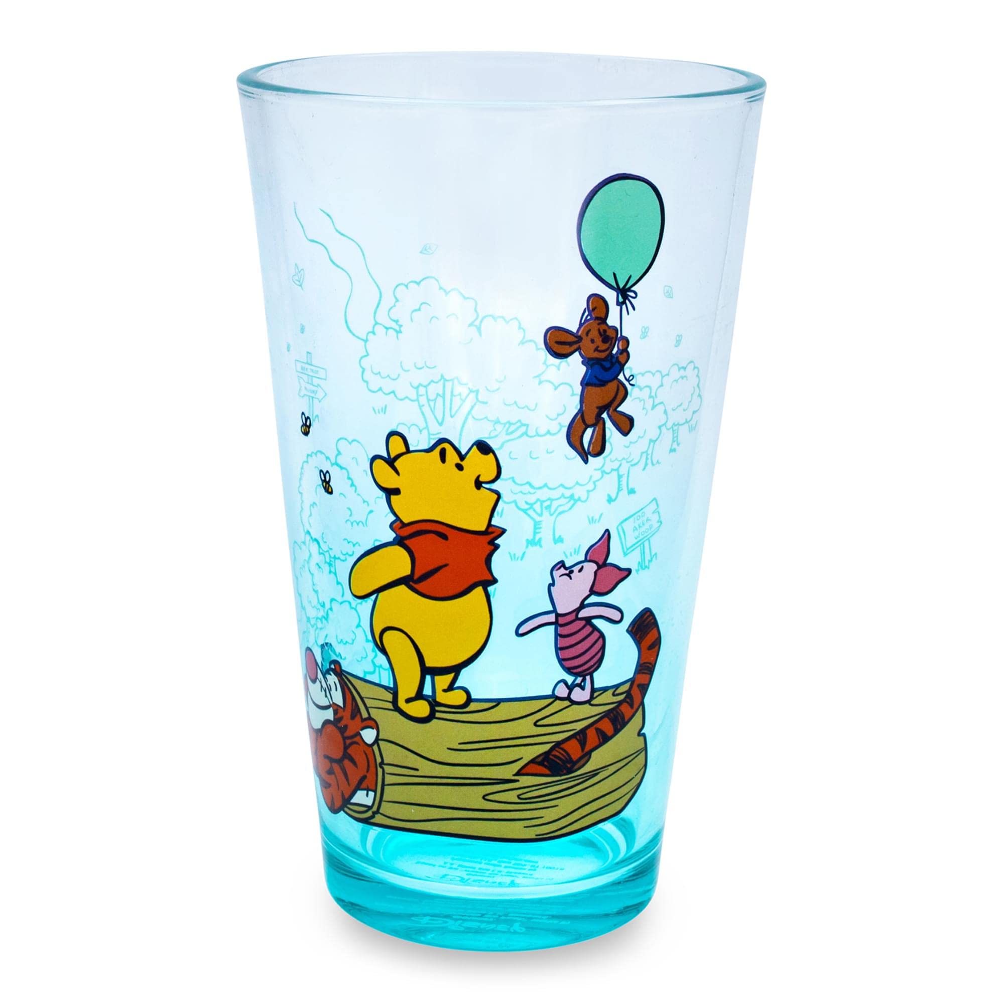 Disney Winnie The Pooh And Friends Pint Glass  Holds 16 Ounces