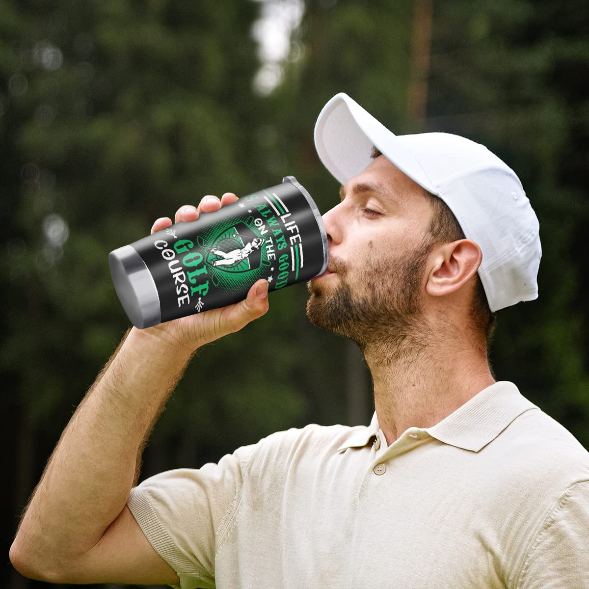 Jevuta Golf Gifts For Men & Women, Fathers Day Golfing gift, 20oz Stainless Steel Tumbler for Dad, Birthday Present For Golf Lov