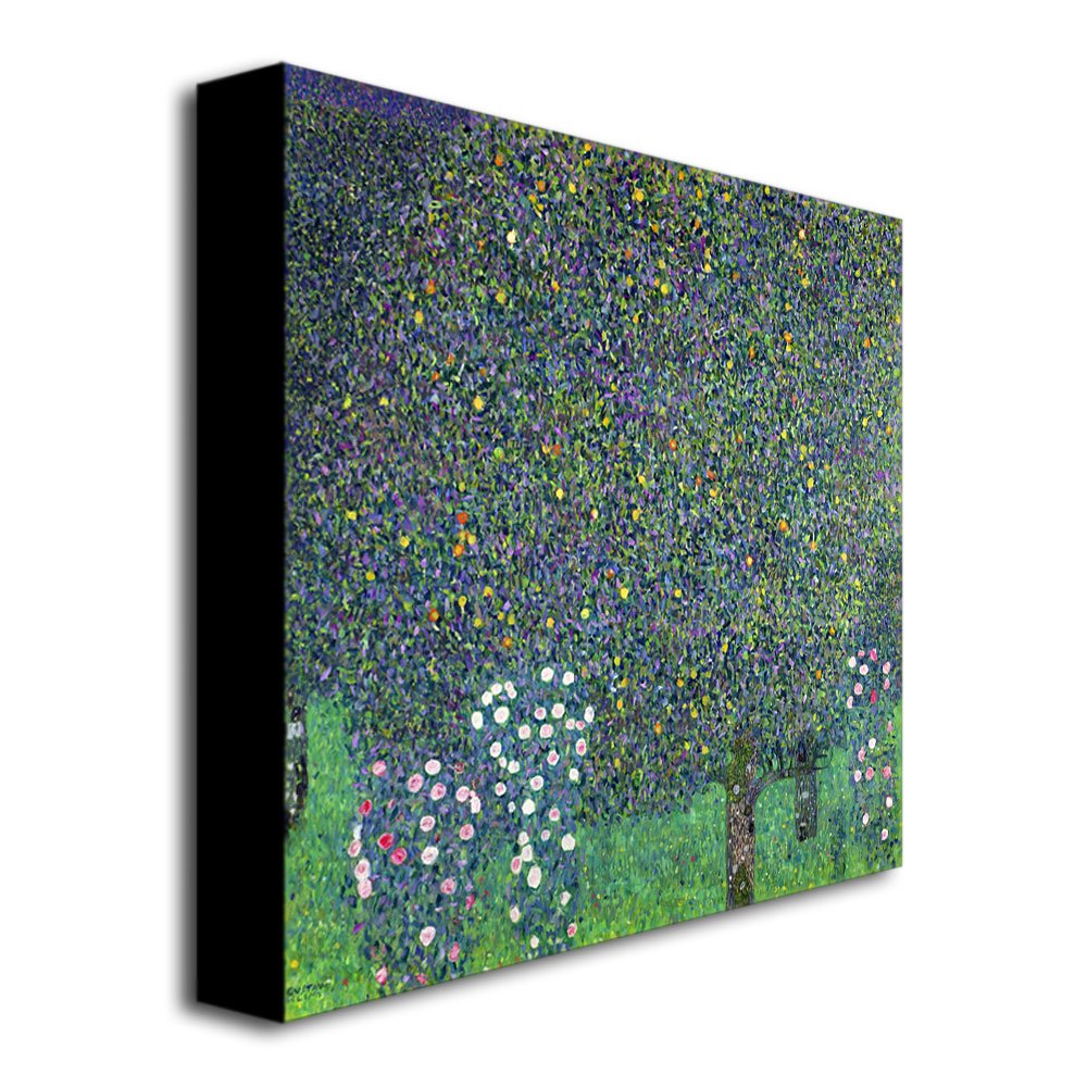 Roses Under The Trees 1905 By Gustav Klimt, 18X18-Inch Canvas Wall Art