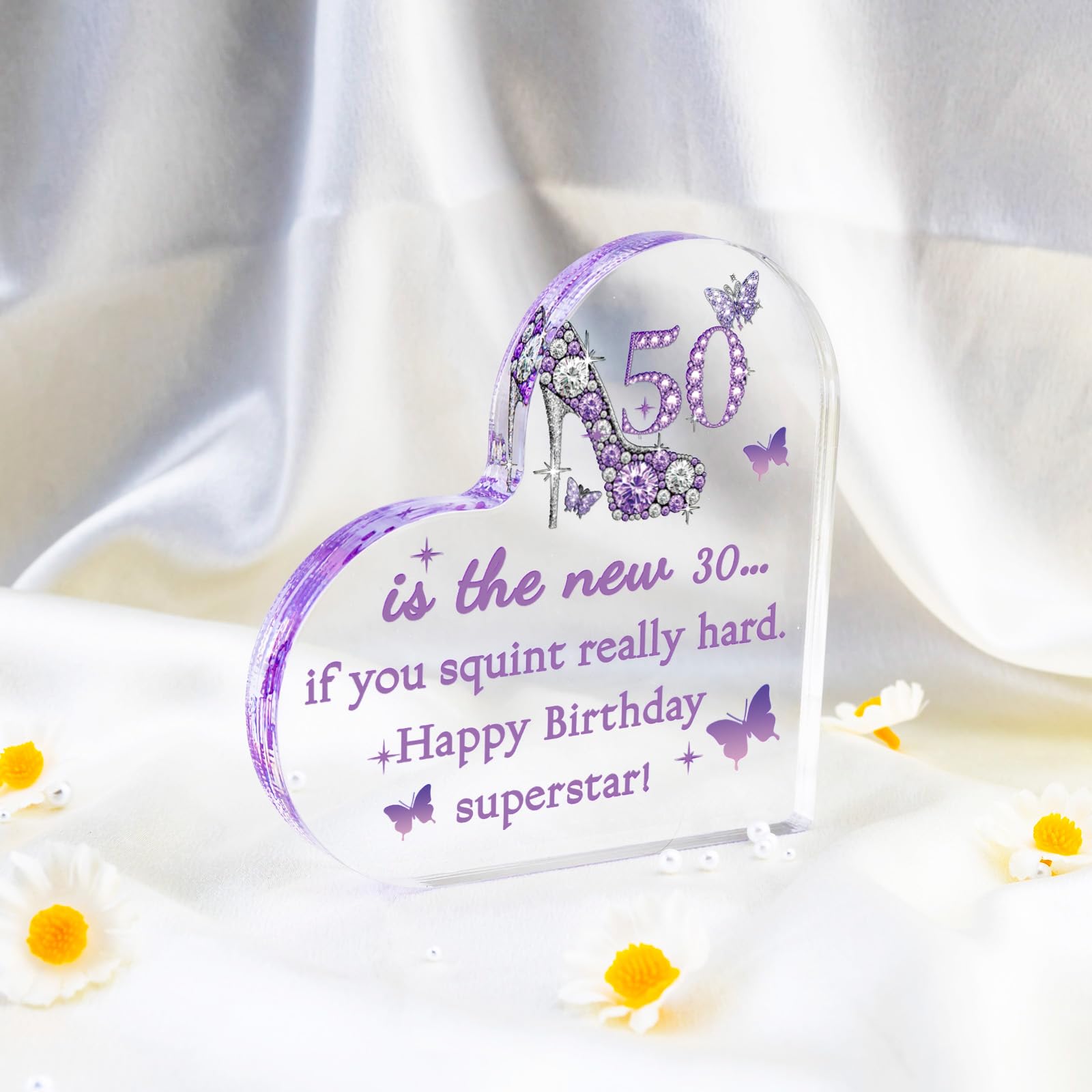 Acrylic Birthday Ornaments 50th Birthday Gift for Mother Grandma Birthda Gift 50 Birthda for Her Funny 50th Personalized Funny