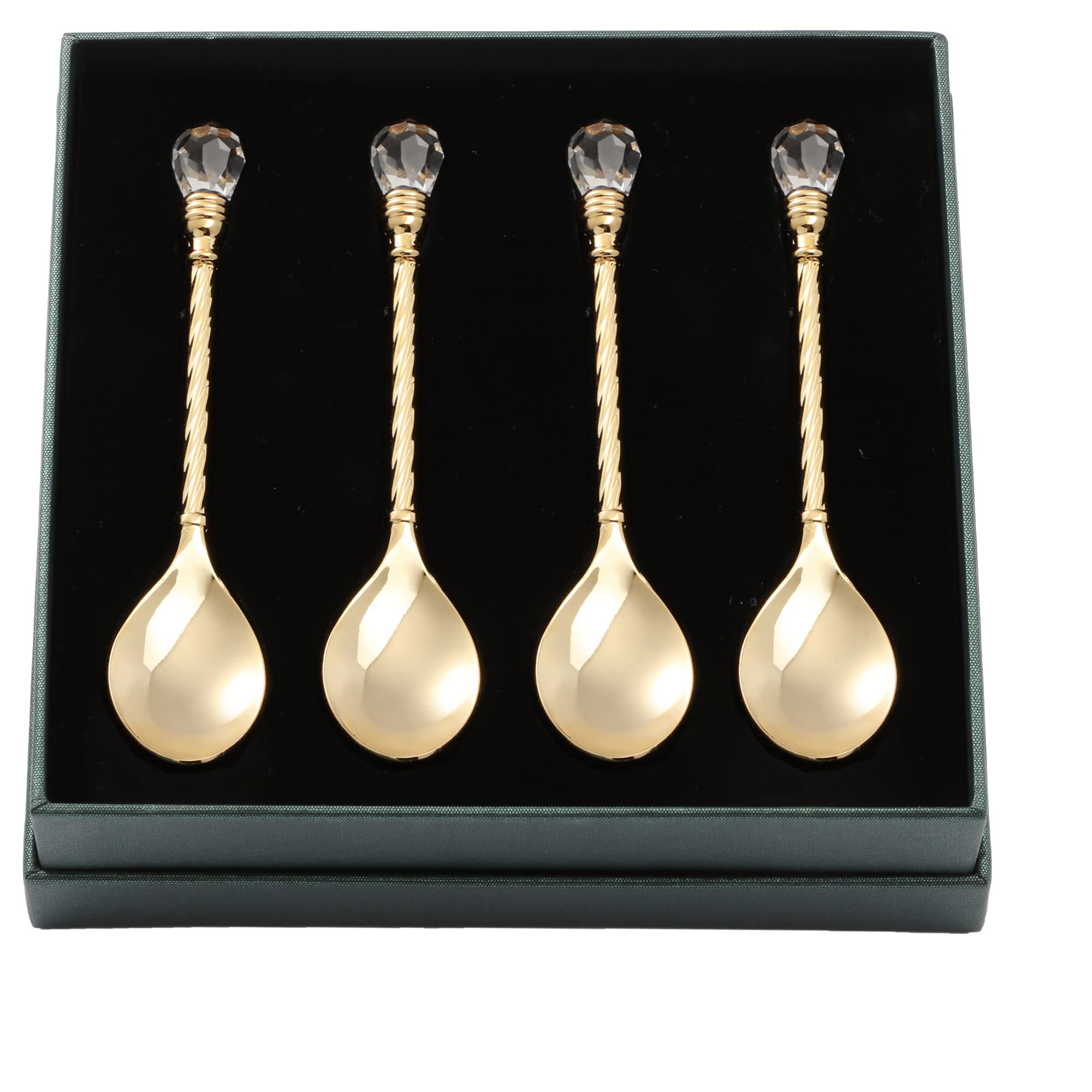Matashi Mttspn434-4 Dessert Spoon, Set Of 4, Gold