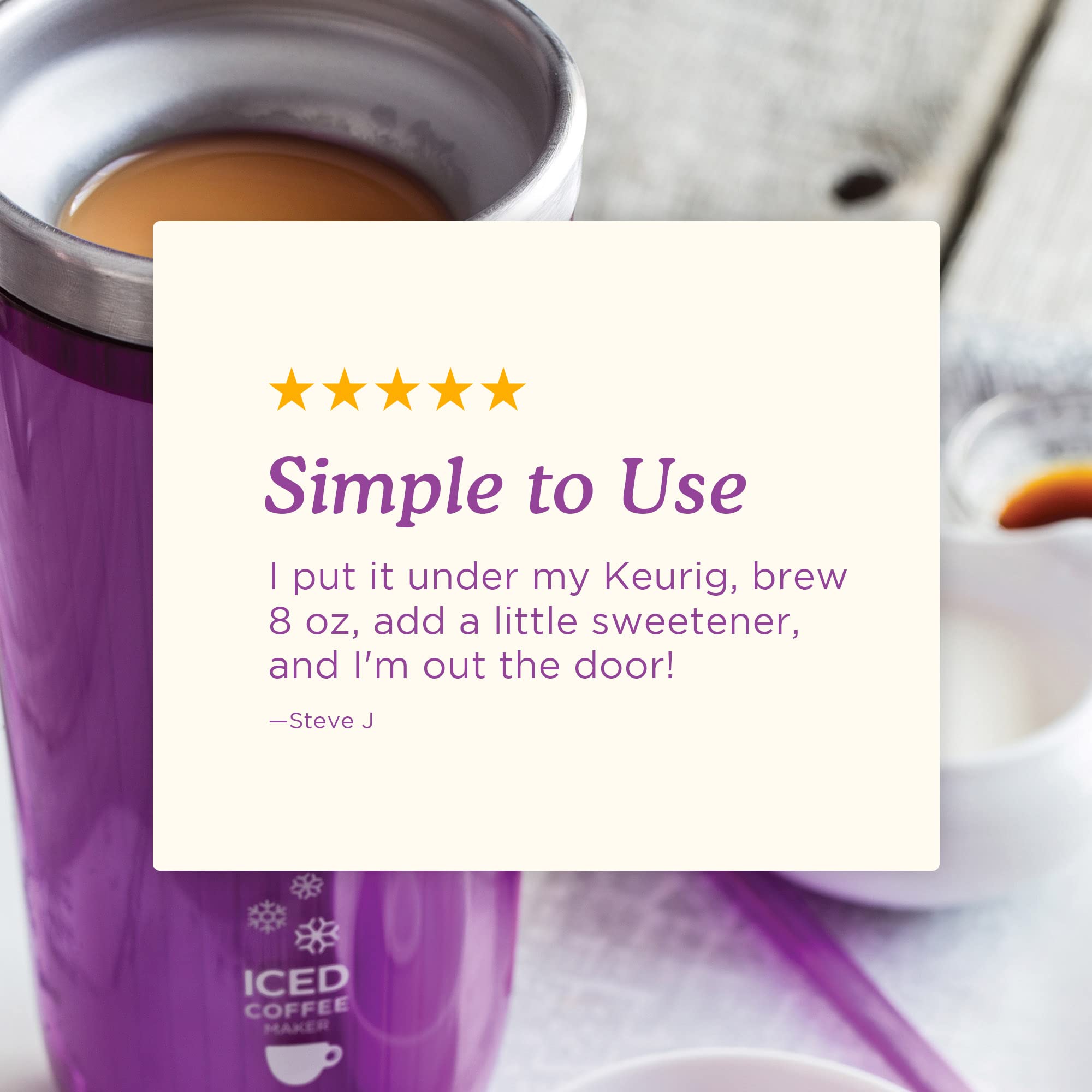 Zoku Instant Iced Coffee Maker, Reusable Beverage Chiller Cools Hot Beverages In Minutes Without Dilution, Portable 11-Ounce Tum