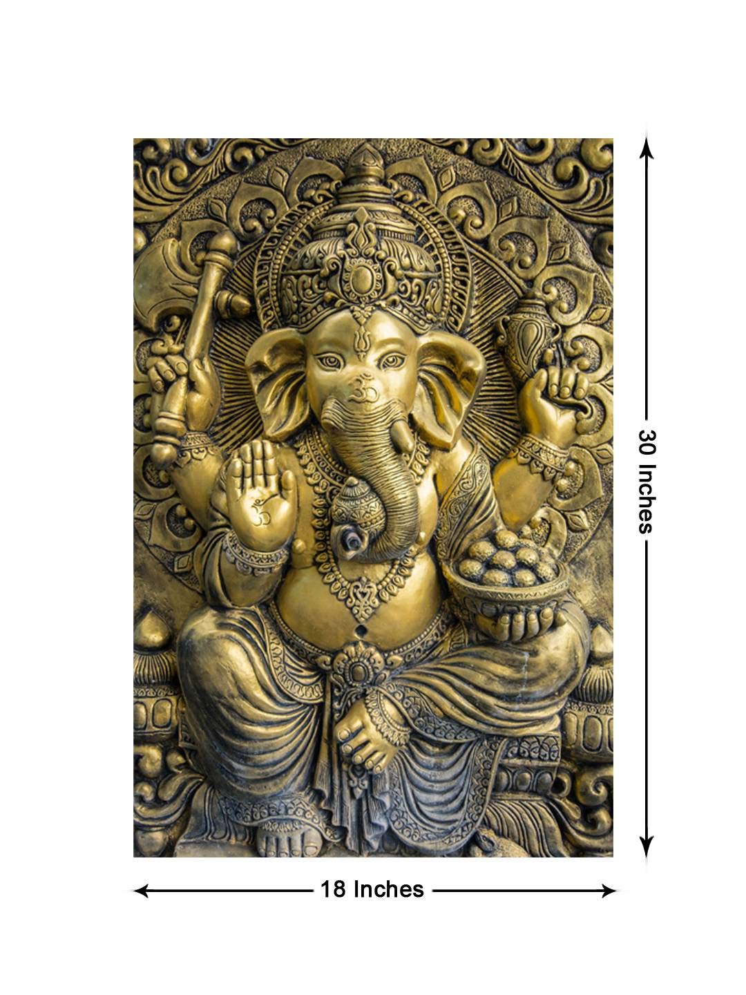 999Store Wooden Stretched God Lord Ganesha Ganpati paintings for bedroom with frame wall ganesha big size art bed room living dc
