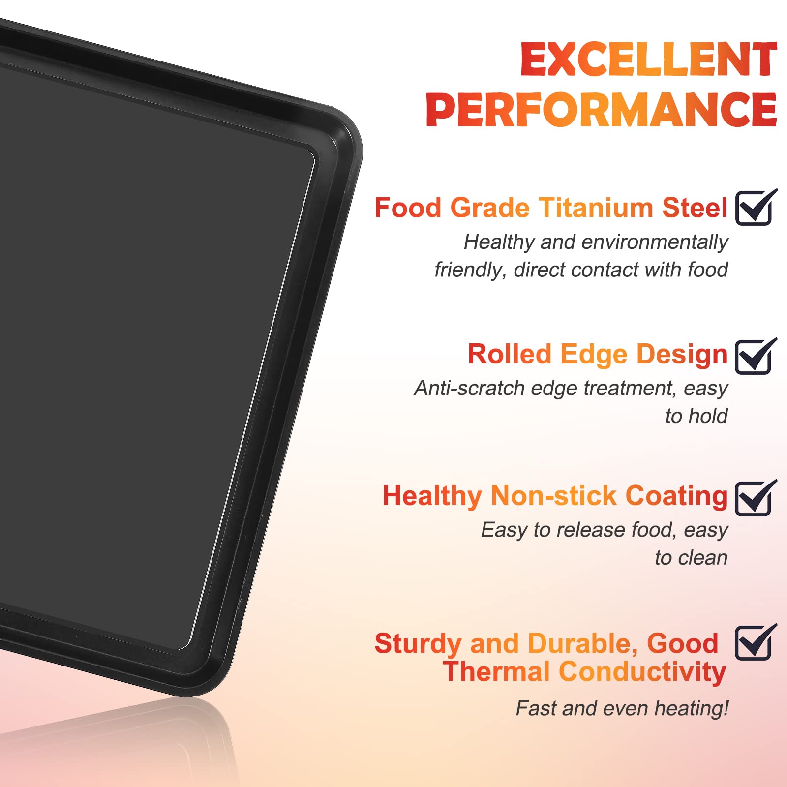 13''    13'' Nonstick Baking Sheet, Replacement Baking Pan For Ninja Sp100, Sp101, Sp1001C, Sp201 Foodi Air Fry Oven, Baking Tra