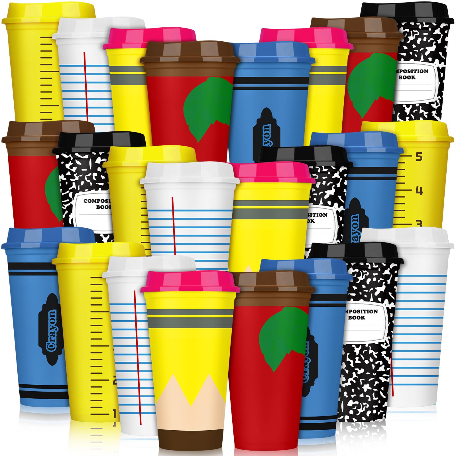 Skylety 24 Pcs Back to School Teacher Cups Teacher Thank You Gifts, Elegant