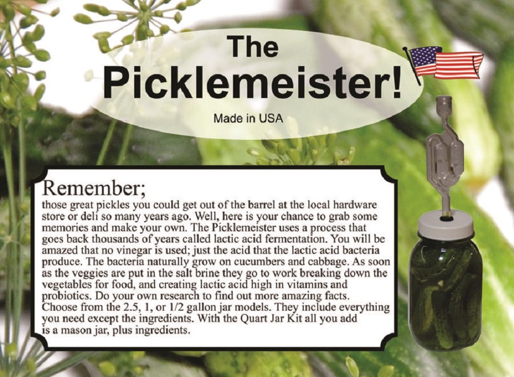 The Picklemeister Glass Fermentation Jar (Picklemeister 1 Gallon)