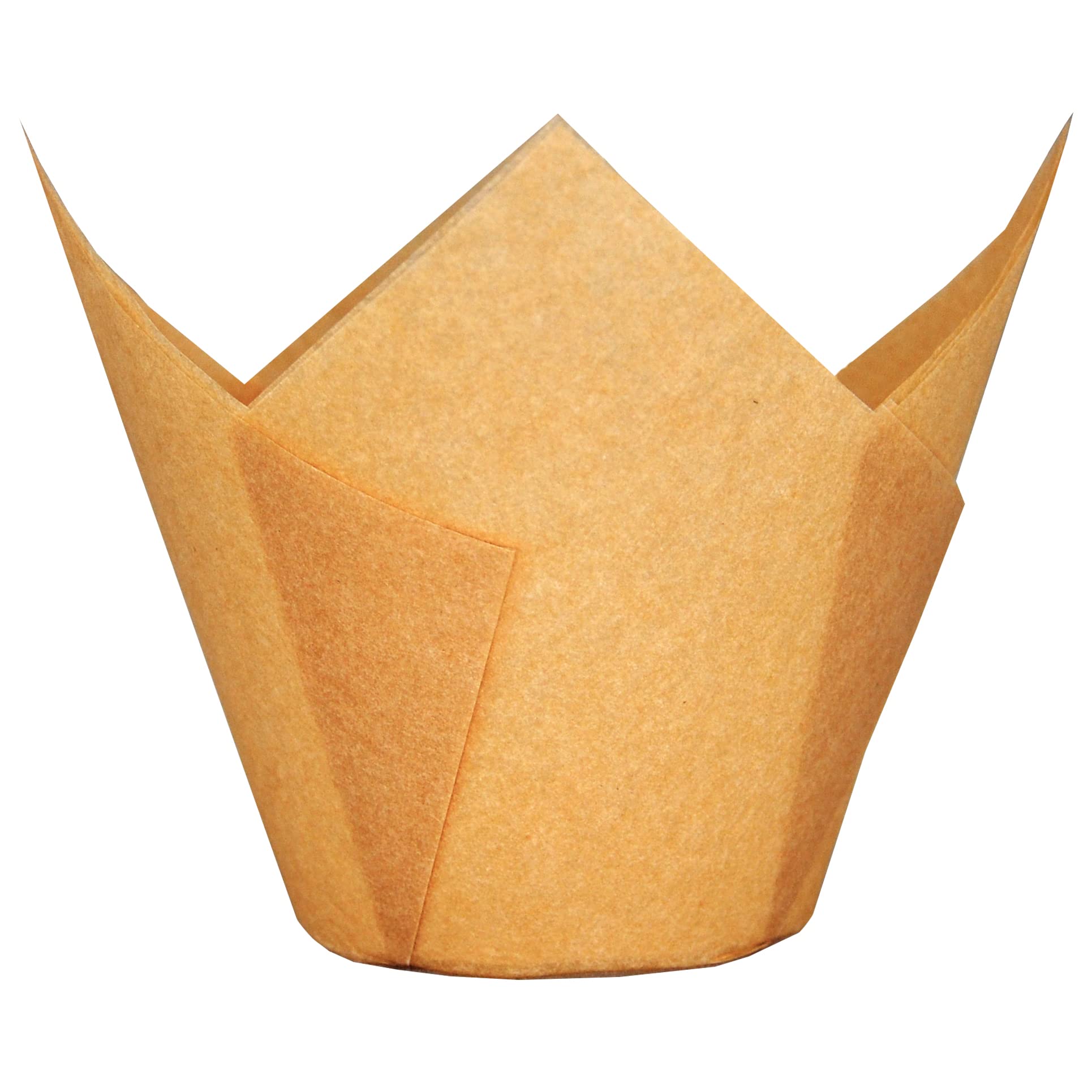 Qlsmypkg Extra Large Jumbo Muffin Greaseproof Paper Baking Cupcake Cups, 2-1/4'' X 3-3/4'' Natural Tulip Baking Cup Case Of 125