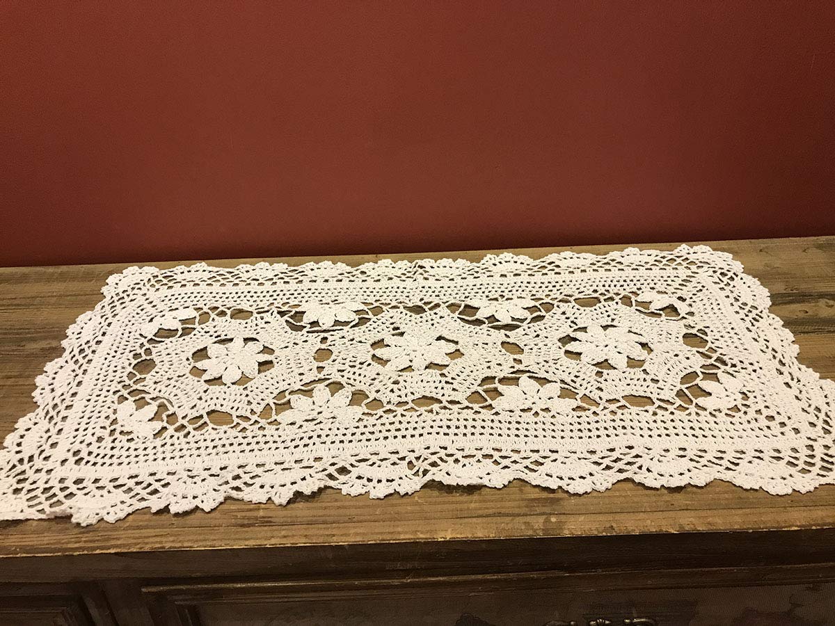 Janef Beige Handmade Crochet Cotton Table Runner Lace Doilies Doily Rectangle Dresser Scarves,16 By 28 Inches.