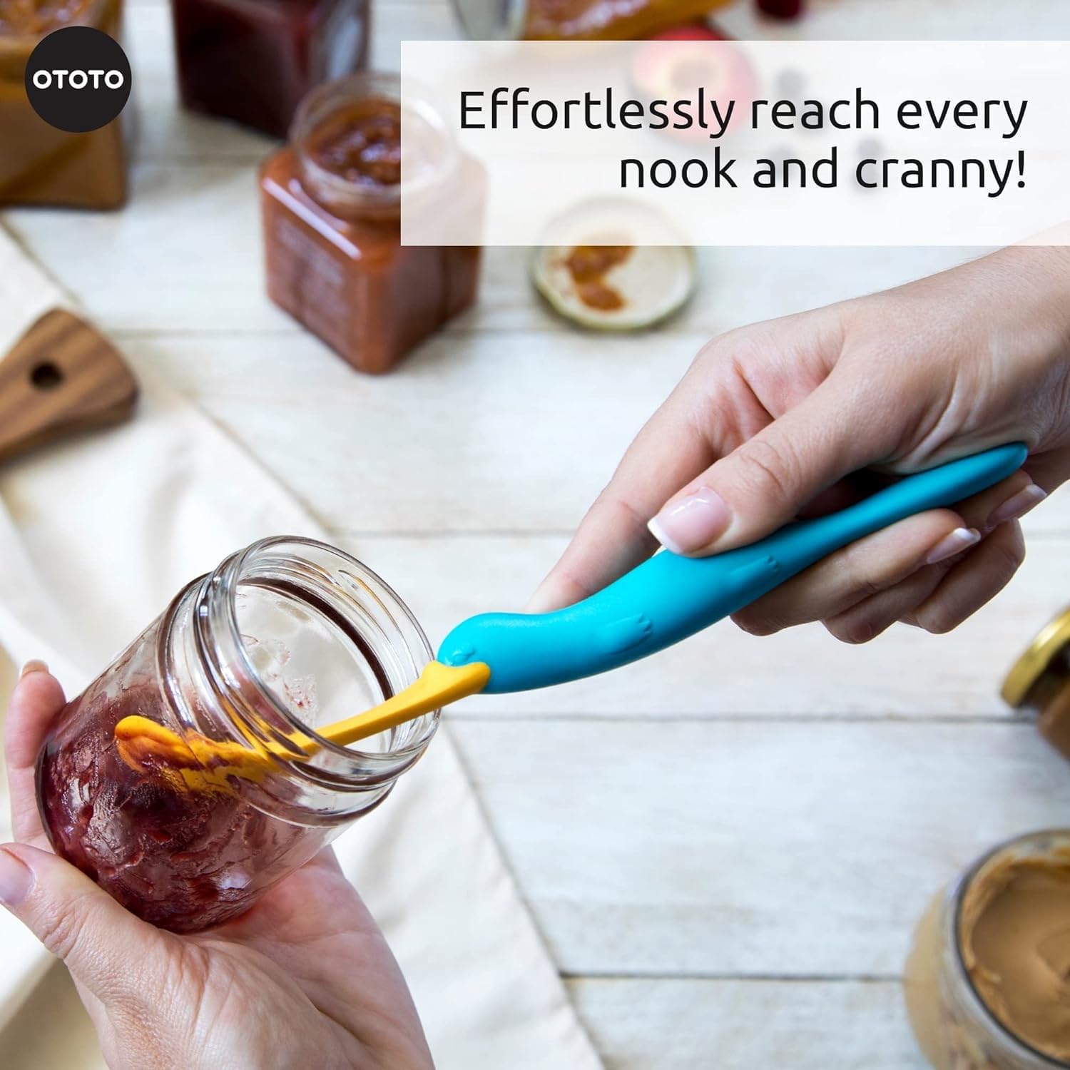 Ototo Splatypus Jar Spatula For Scooping And Scraping - Unique Fun Cooking Kitchen Gadgets For Foodies - Bpa-Free & 100% Food Sa