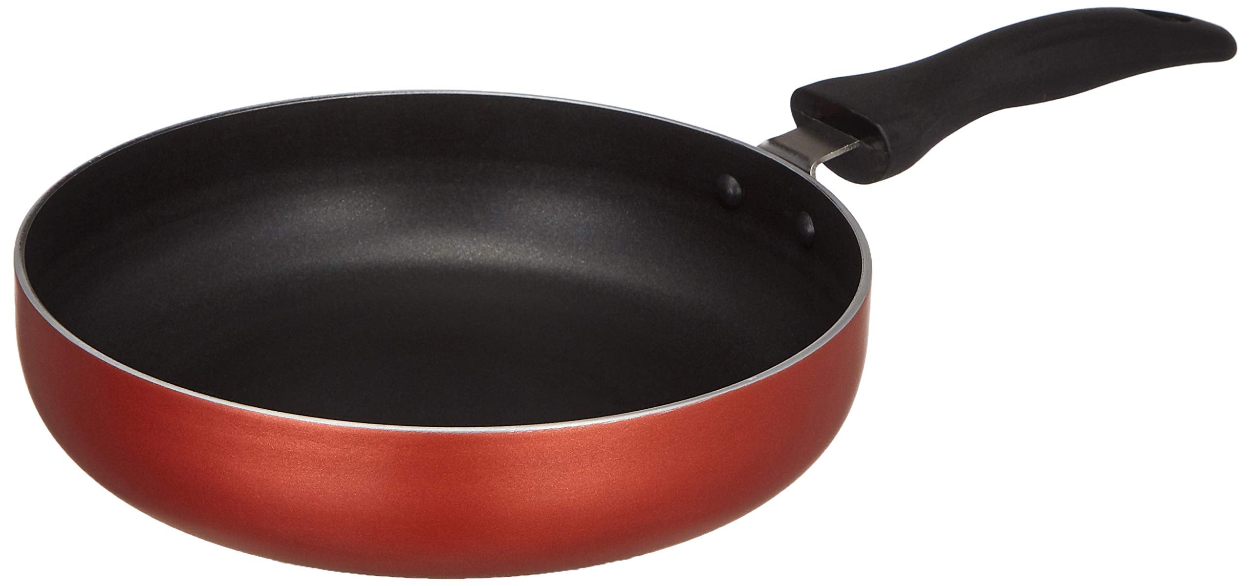 Amazon Brand Solimo - Non Stick Fry Pan (22 Cm, Induction And Gas Stove Compatible, 3 Coat, 3 Mm Thickness) 2 - Way Nonstick Coa