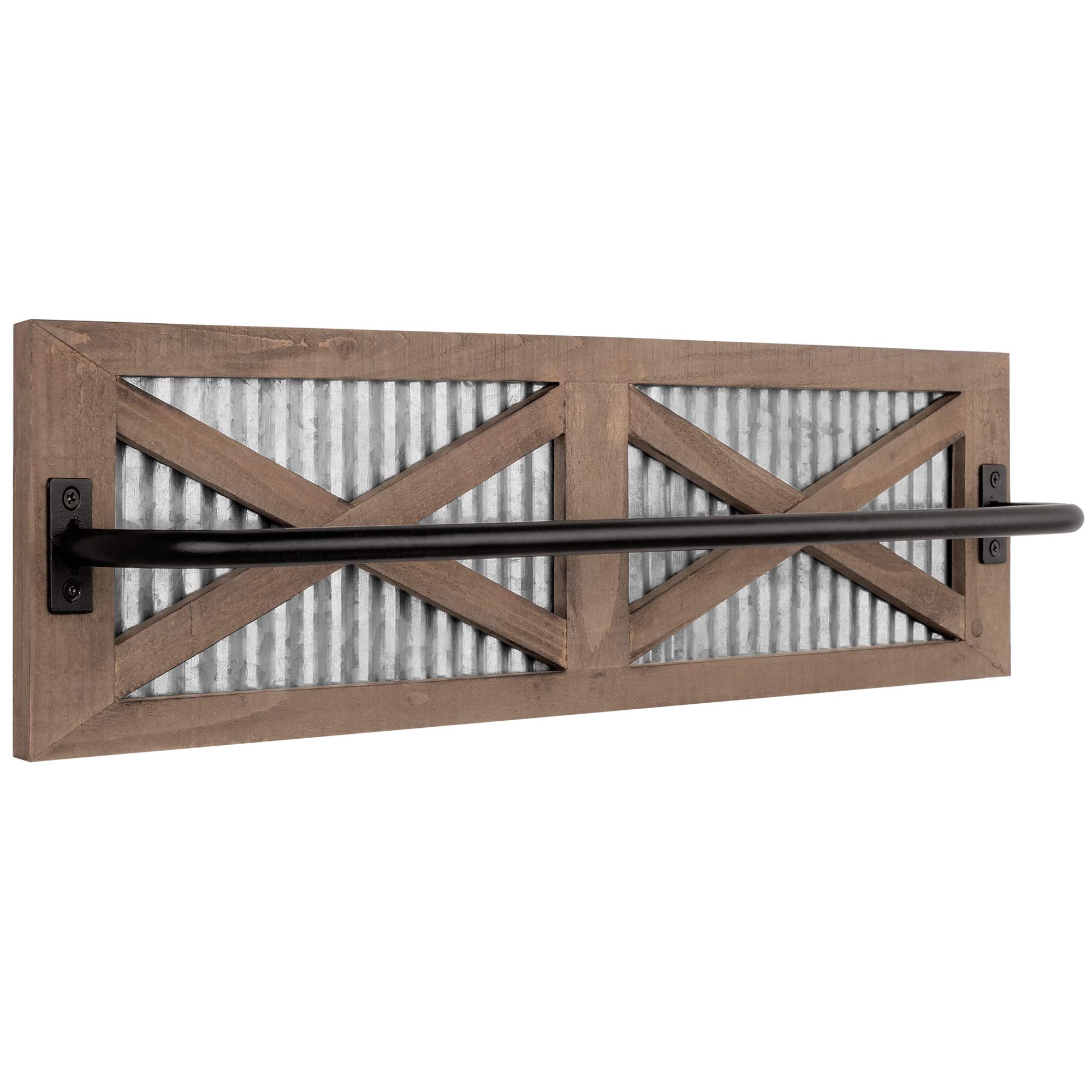 Autumn Alley Farmhouse Rustic Towel Rack Holder - Wood Towel Rack - 24'' - Farmhouse Towel Holder For Rustic Bathroom And Farmho