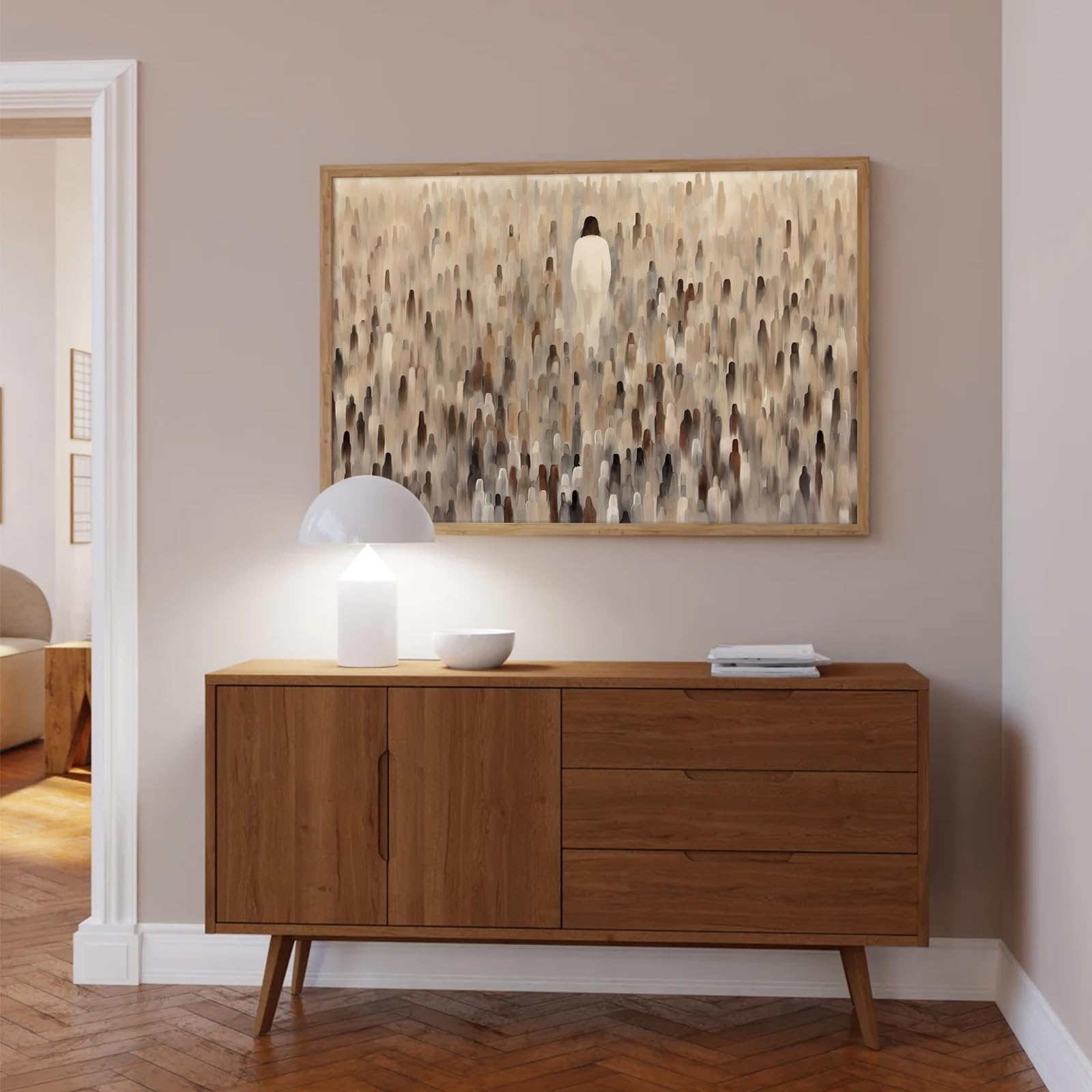 Jesus Feeds The 5000 Poster Set Of One Christian Scripture Wall Decor Pictures Bible Verse Canvas Wall Art Jesus Wall Art Painti