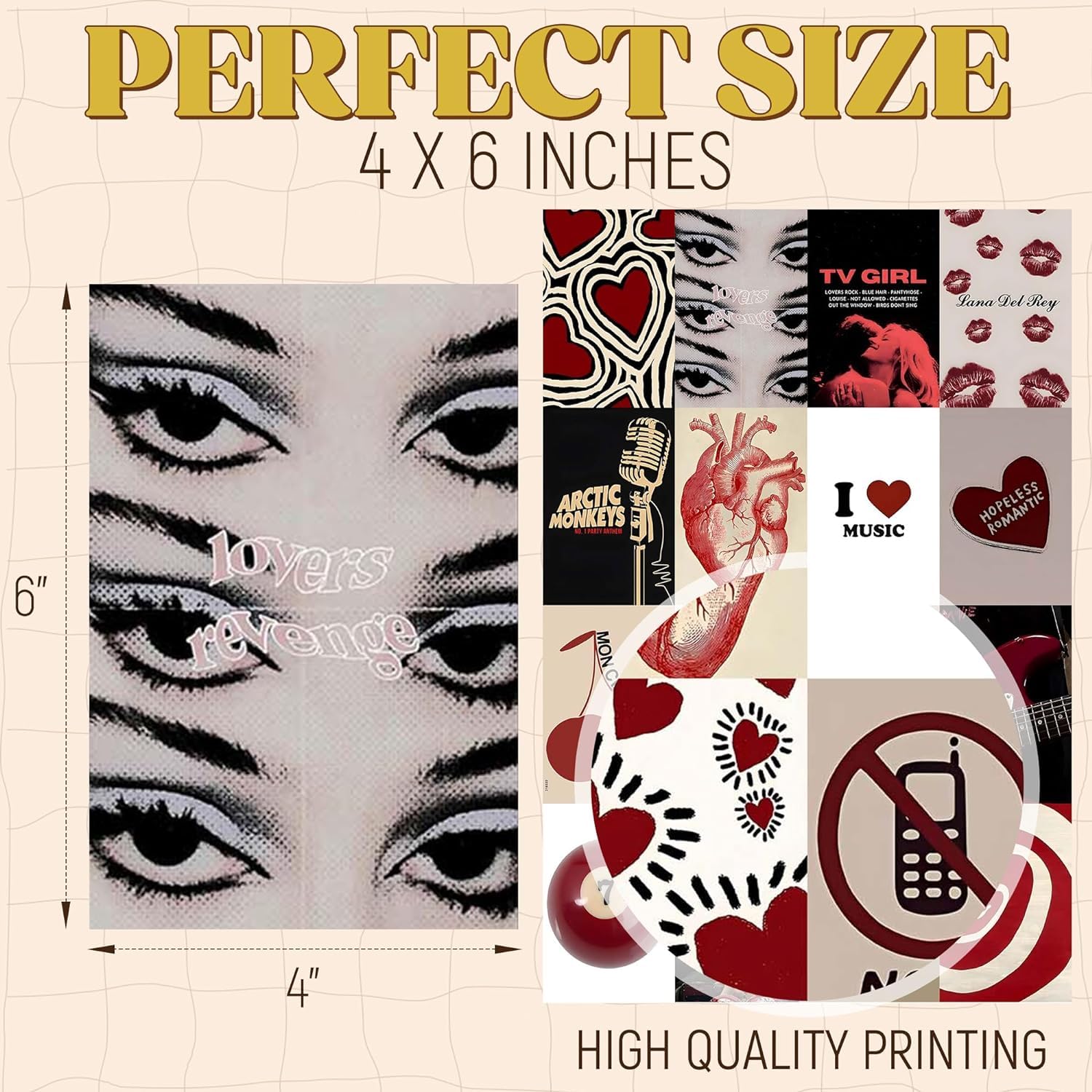 60 pcs Downtown Girl Room Decor, Coquette y2k 2000s Grunge Posters, TV Girl Lana Del Rey Retro Music Wall Art for Bedroom, Trend