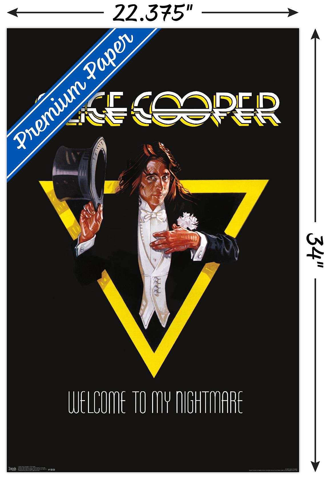 Trends International Alice Cooper - Welcome Wall Poster, 22.375'' X 34'', Premium Unframed Version